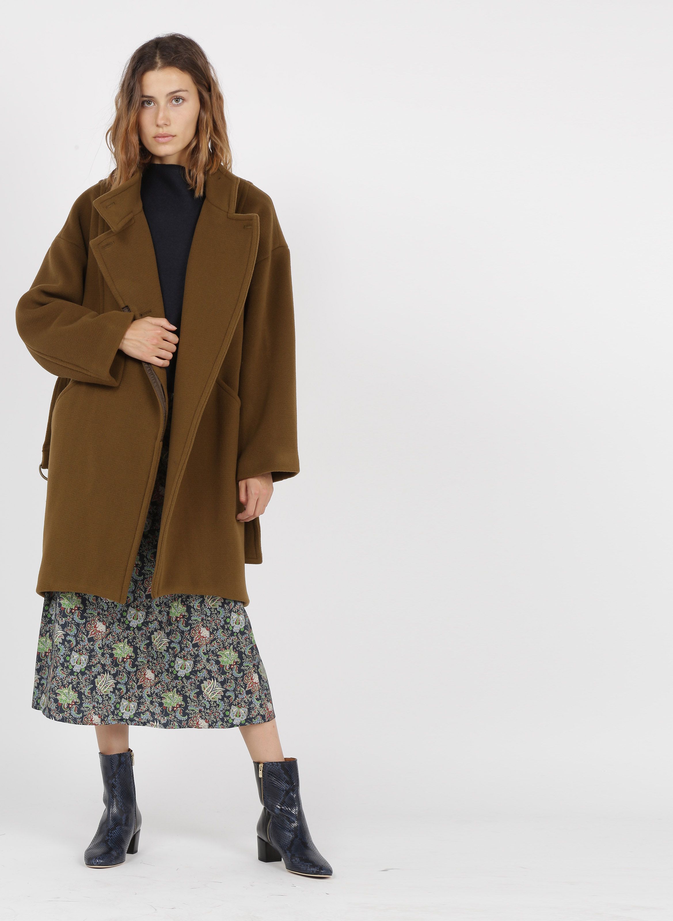 wool coat khaki