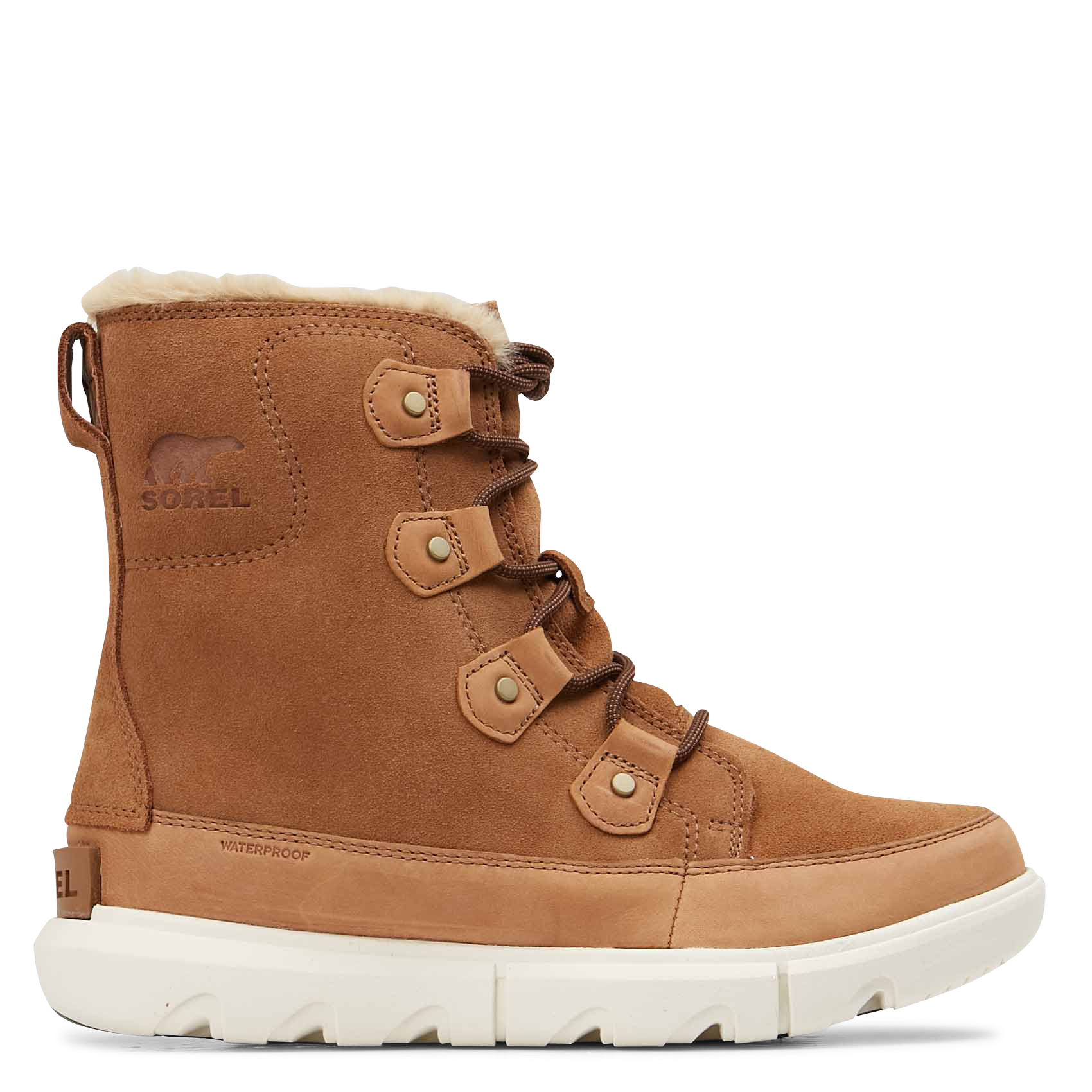 sorel cate lace bootie natural tan