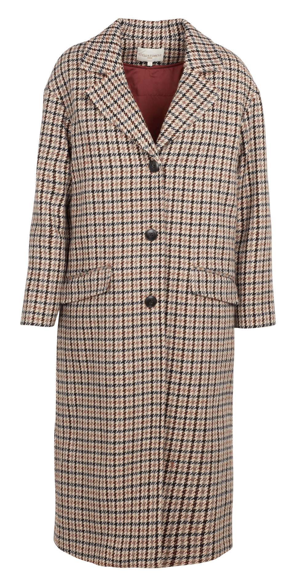 houndstooth wool coat