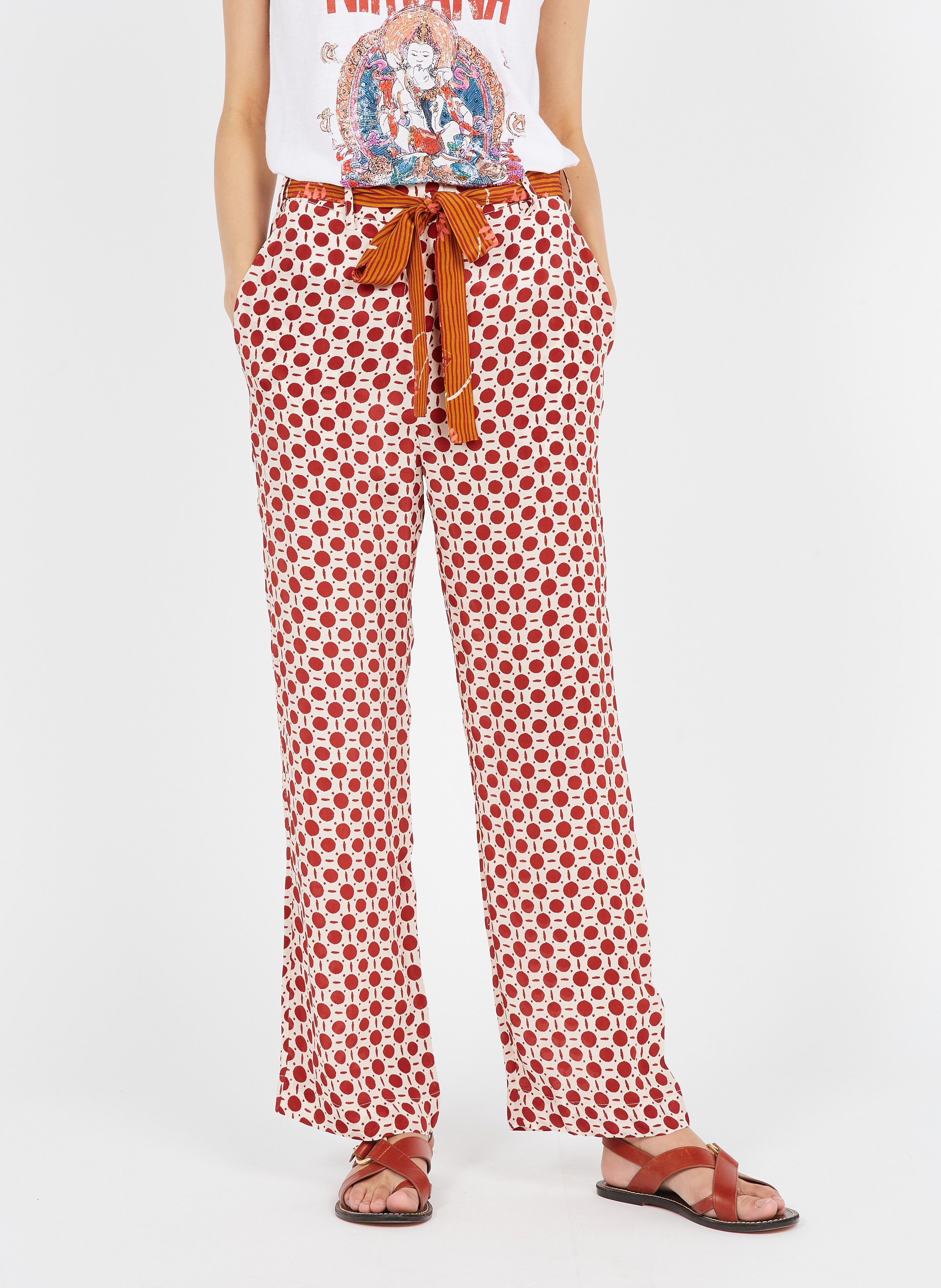 large polka dot pants