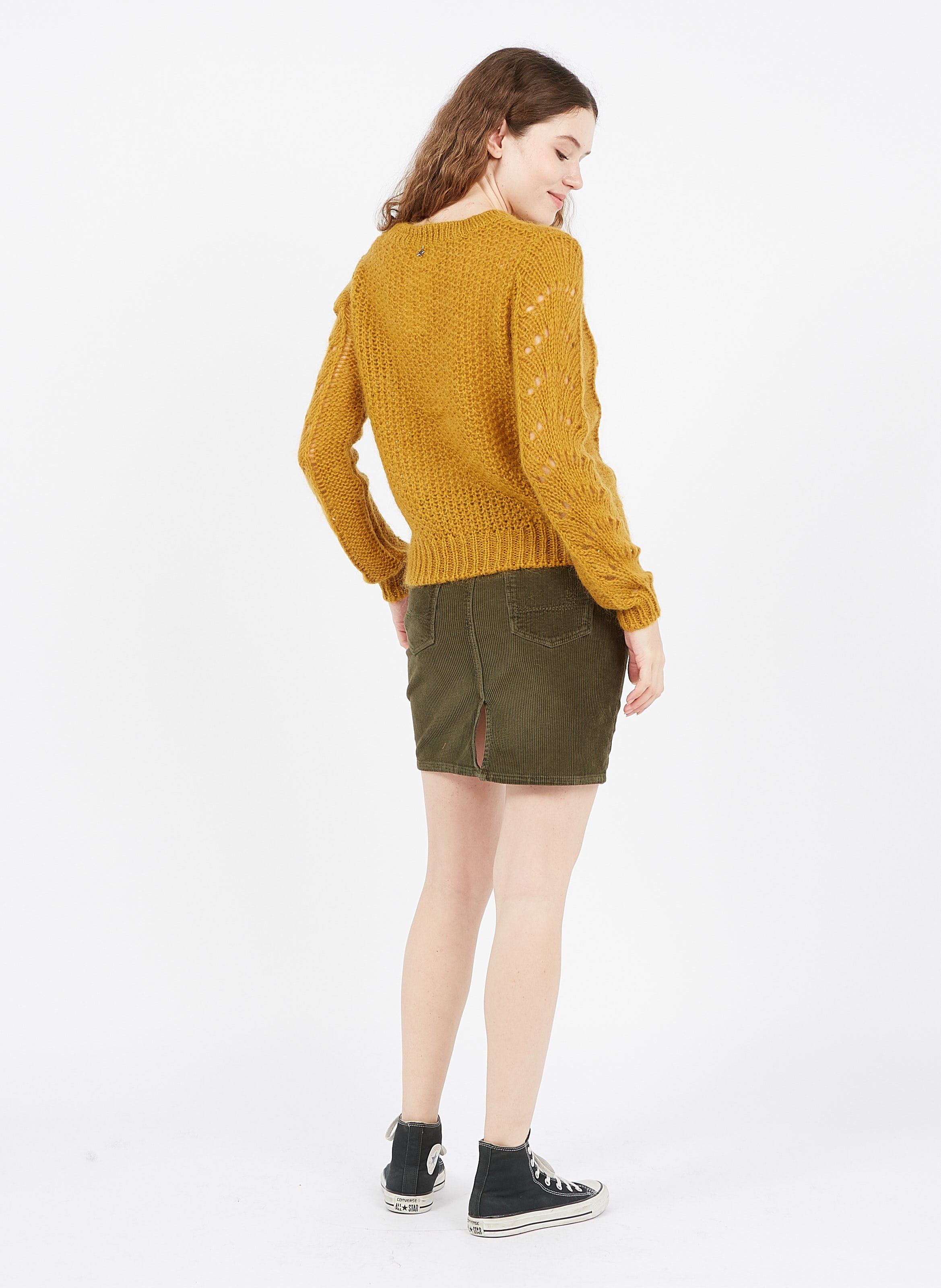 express yellow skirt