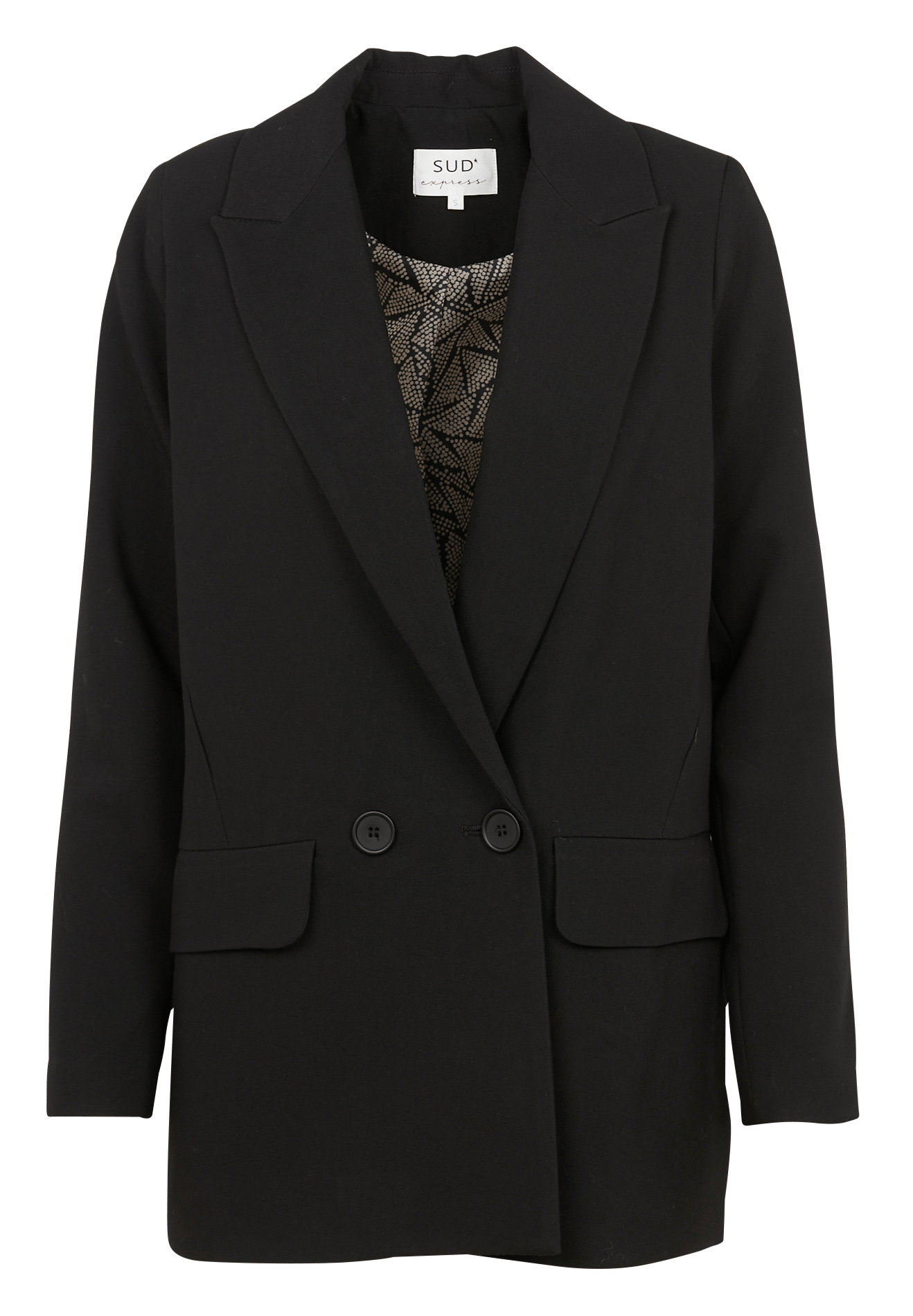 Straightcut Suit Jacket Noir Sud Express Women Place des Tendances