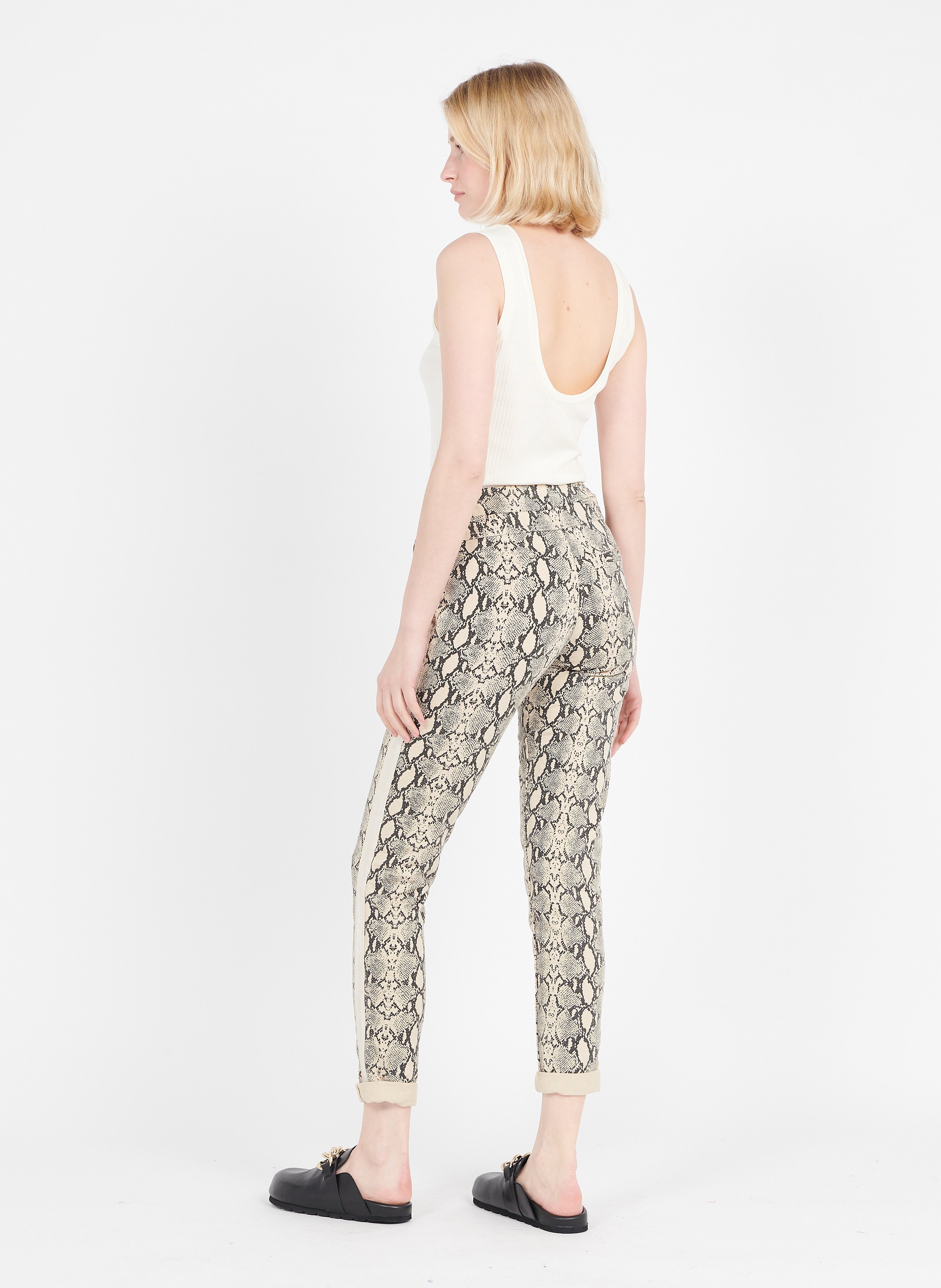 Sale Straight Snakeskin Print Cotton 
