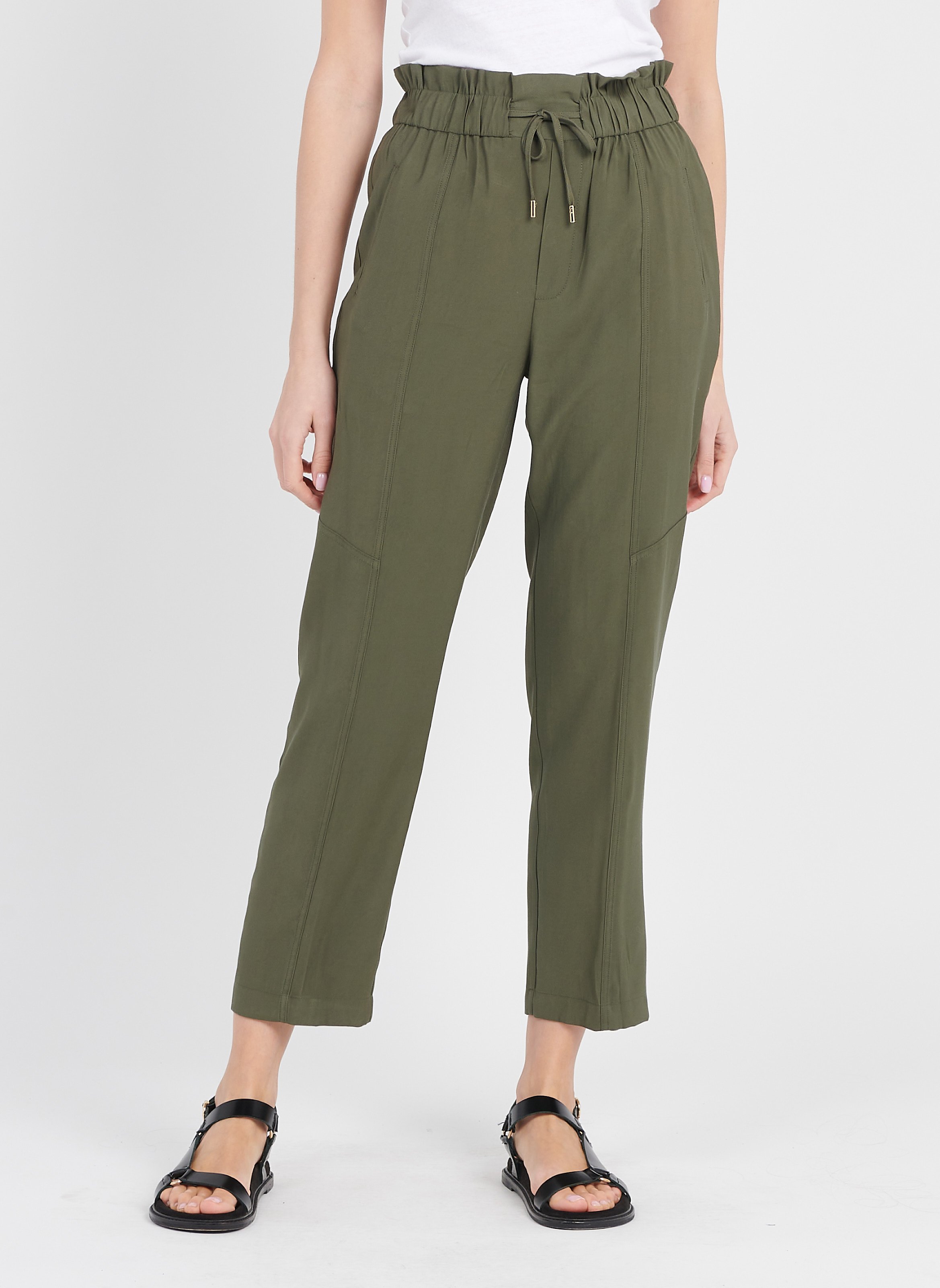 Sale High-waisted Straight-leg Pants 