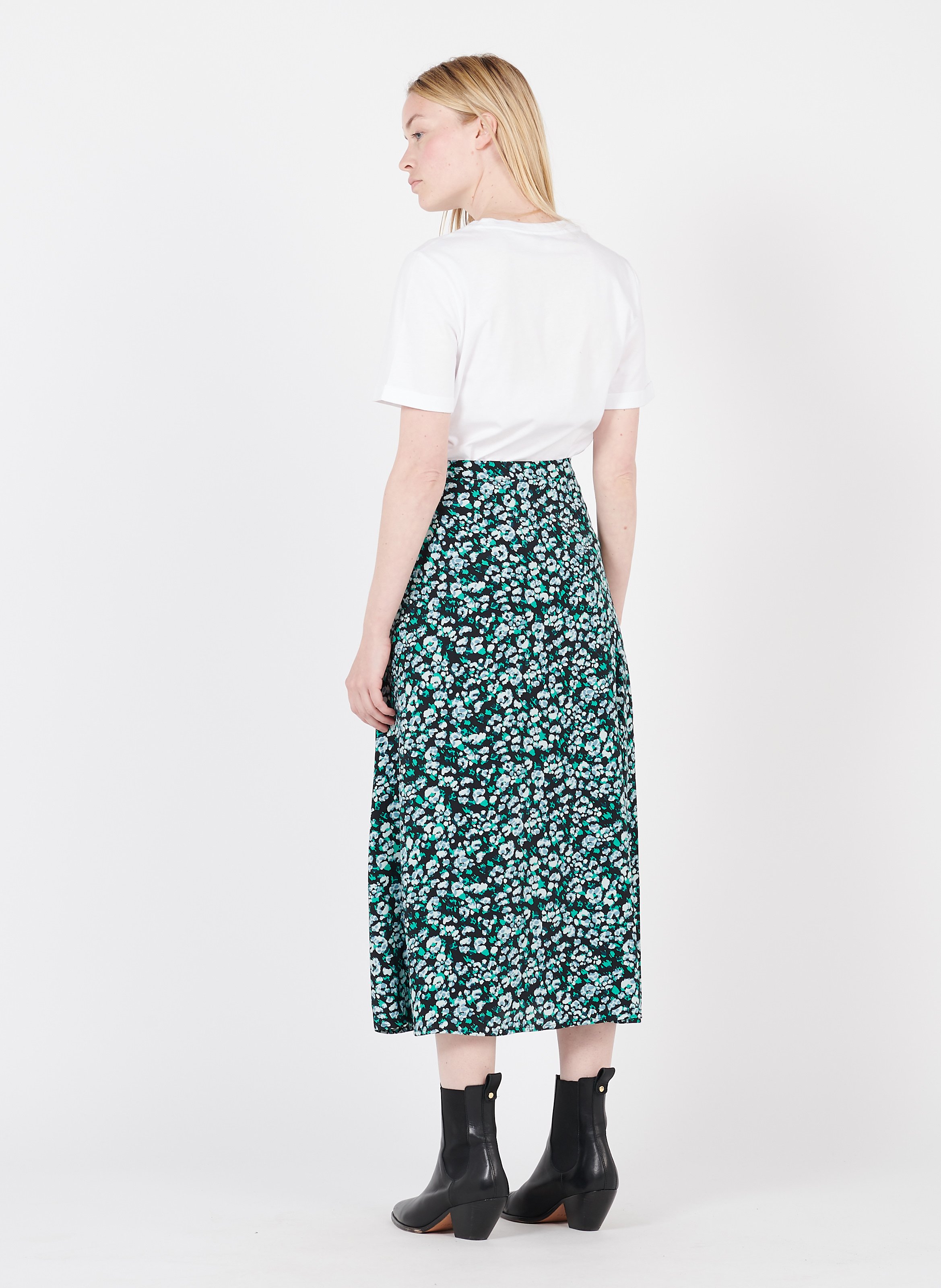 green midi skirt h and m