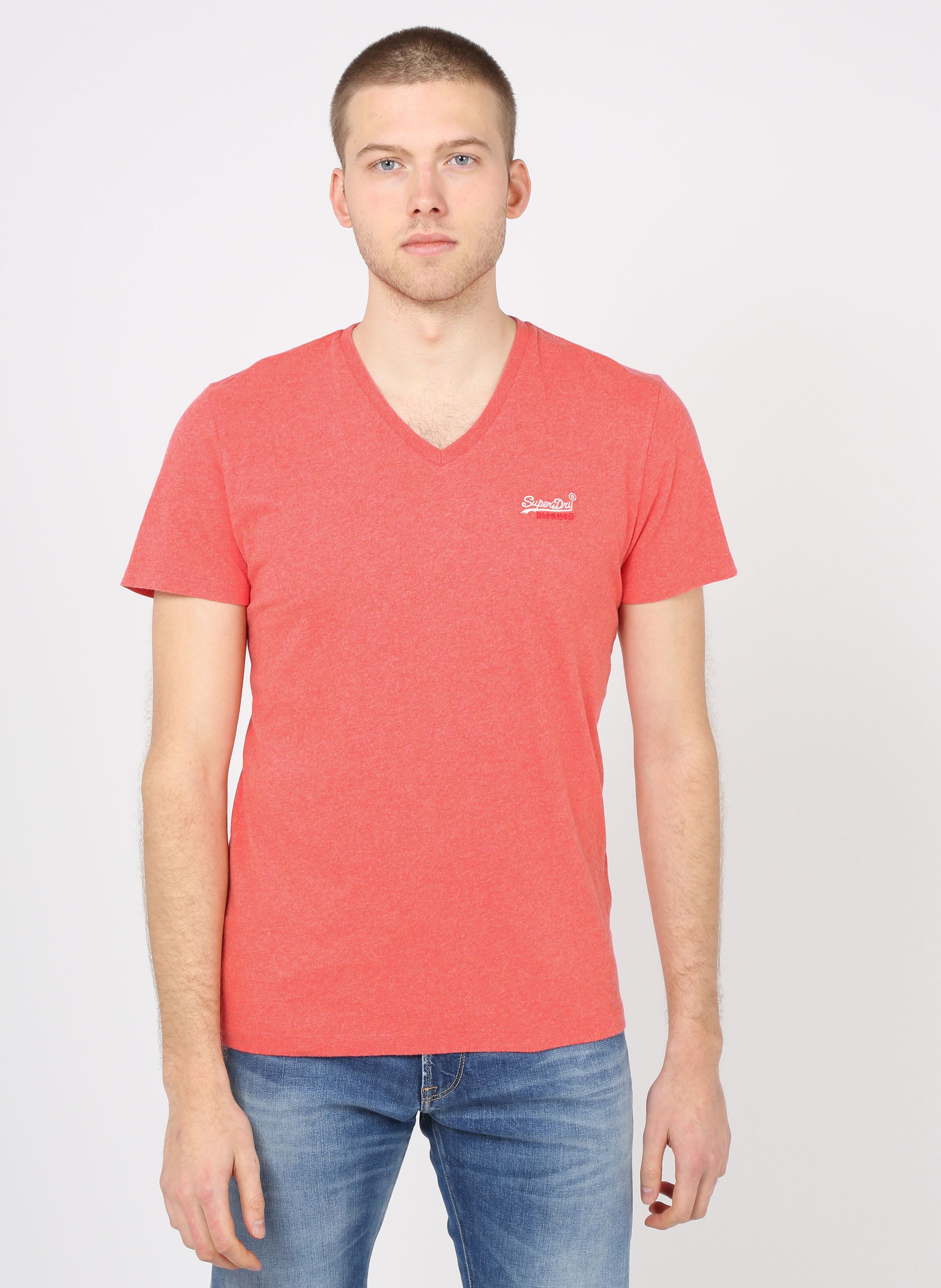 superdry orange t shirt