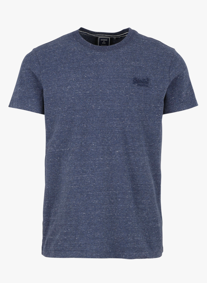 SUPERDRY Blue Regular-fit round-neck cotton T-shirt
