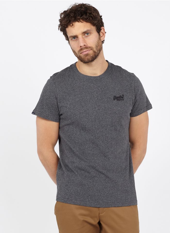SUPERDRY Grey Regular-fit round-neck cotton T-shirt