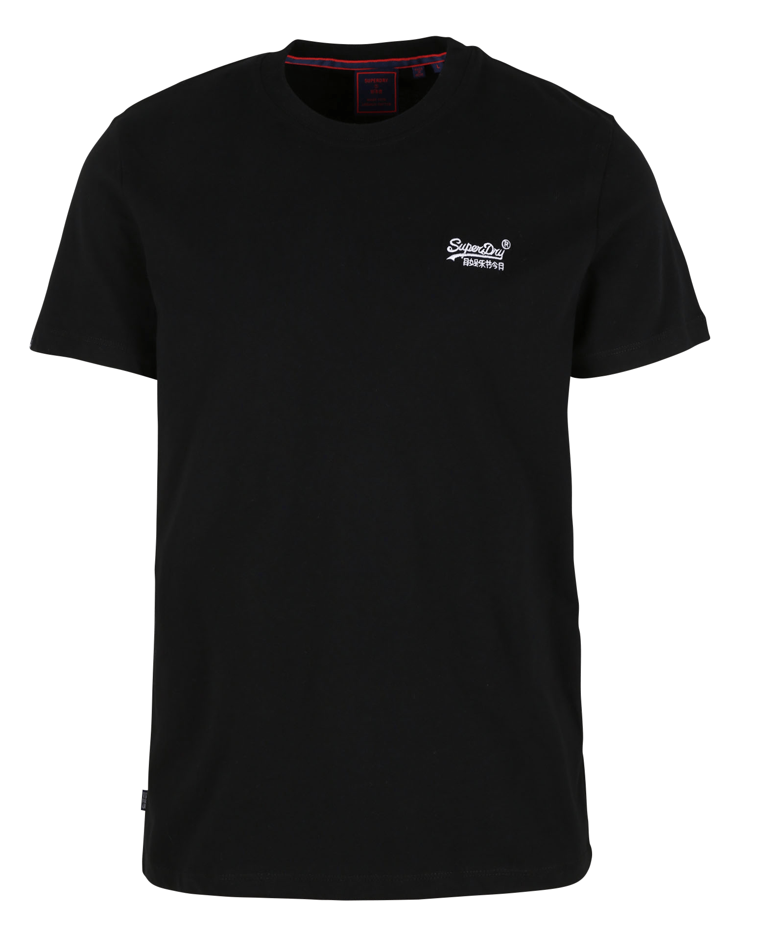 Sale Round-neck Cotton T-shirt Black 