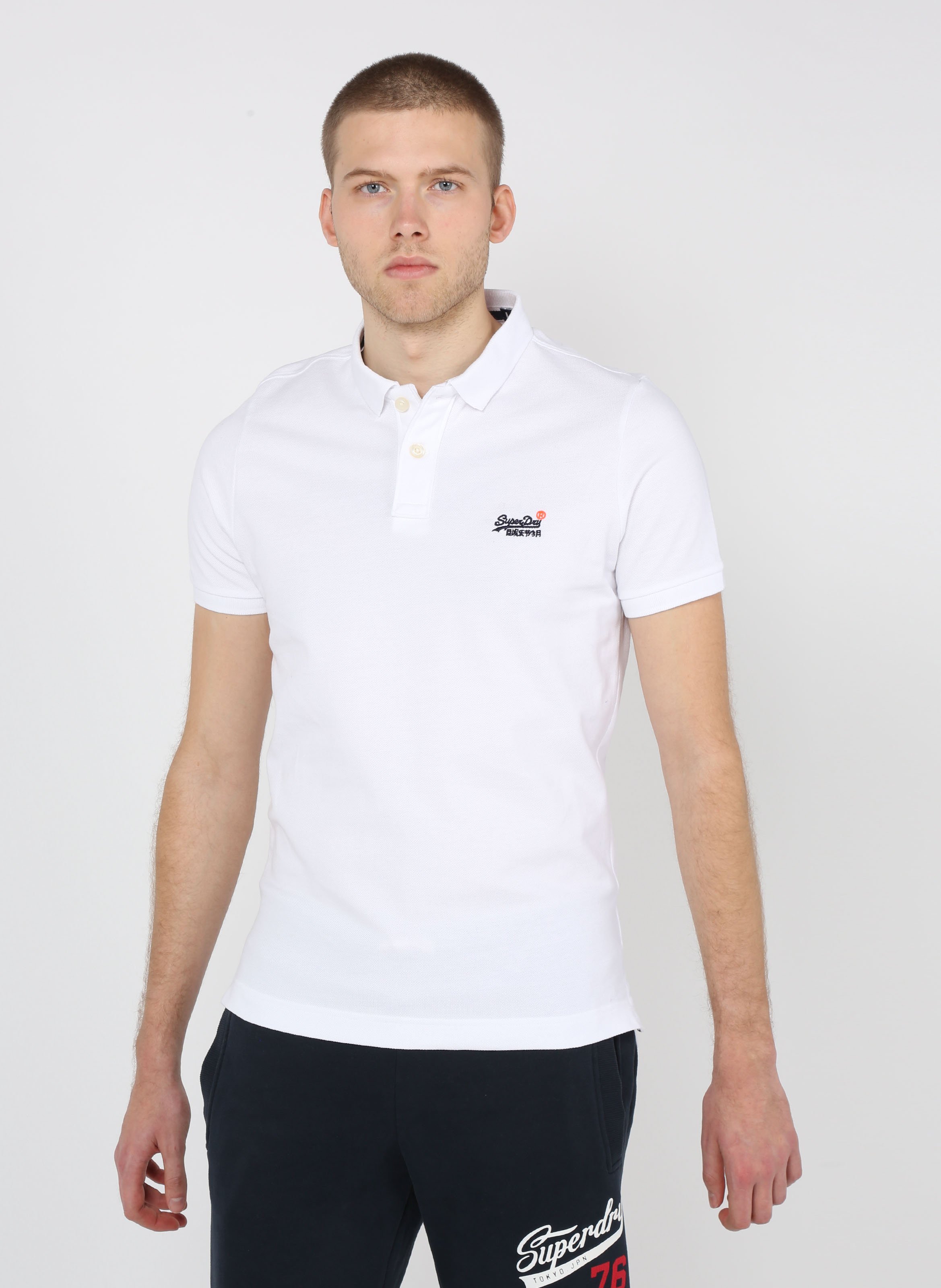 superdry white polo