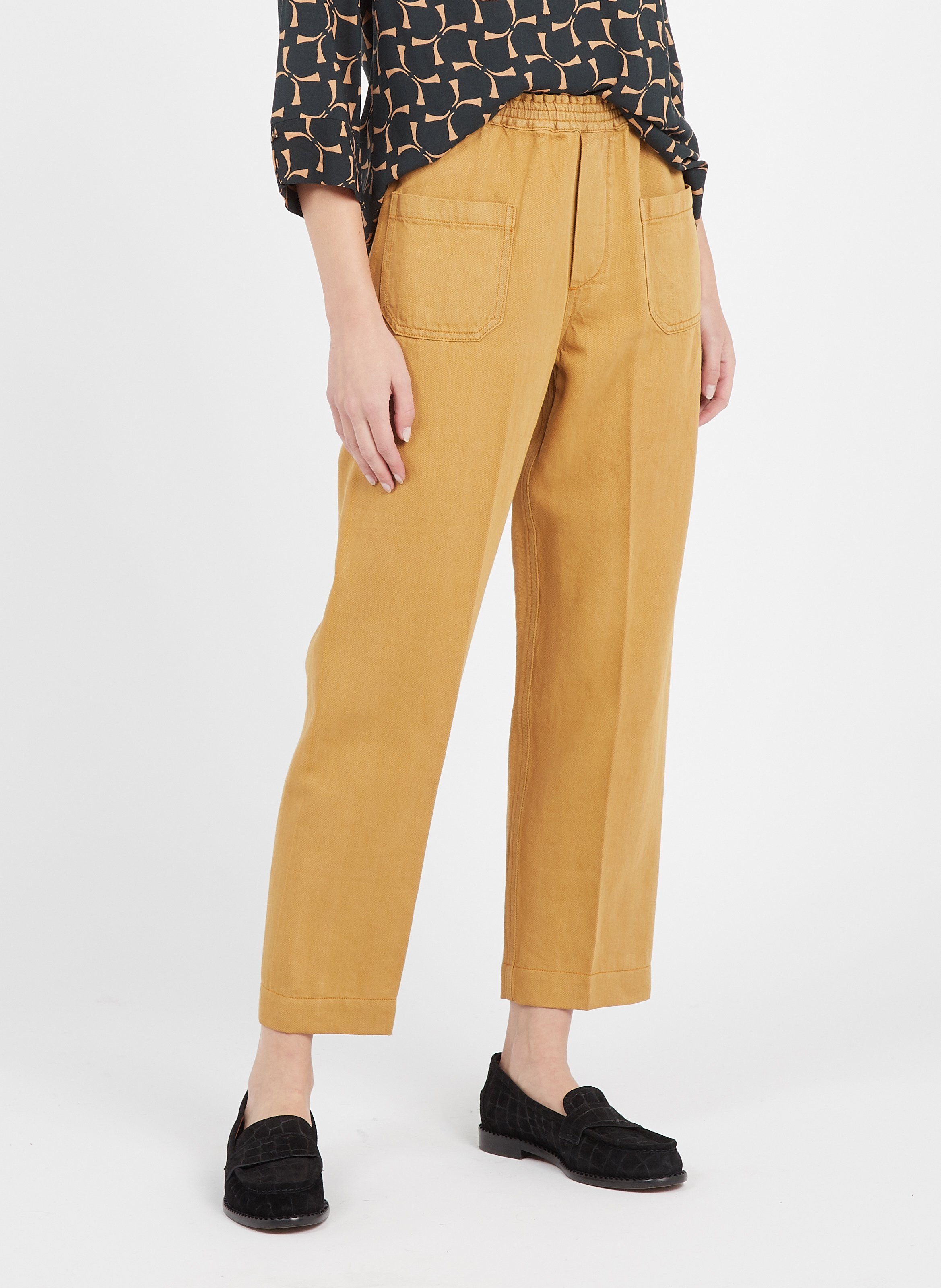 wide leg canvas pants