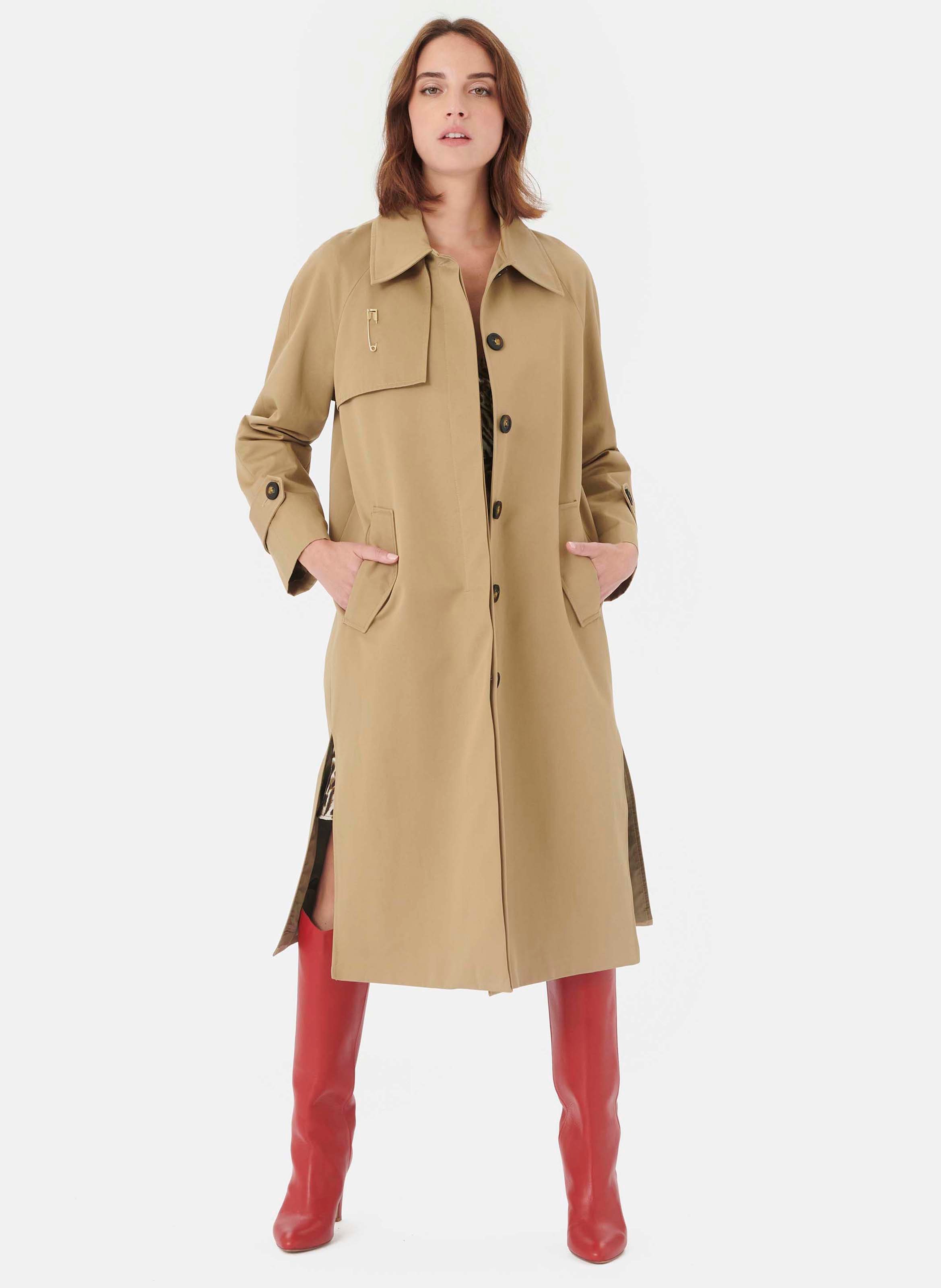 khaki mac coat