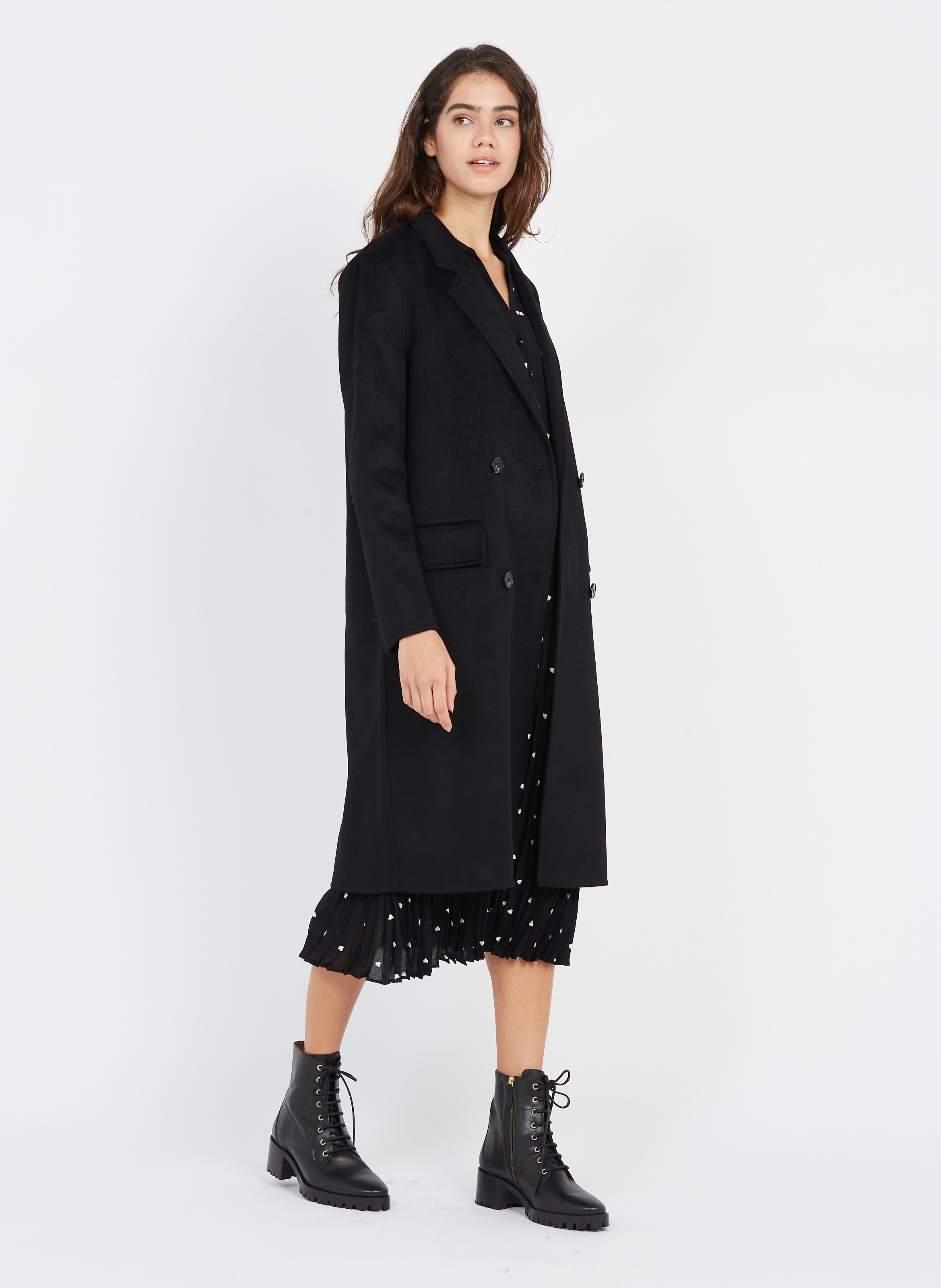 synthetic wool coat