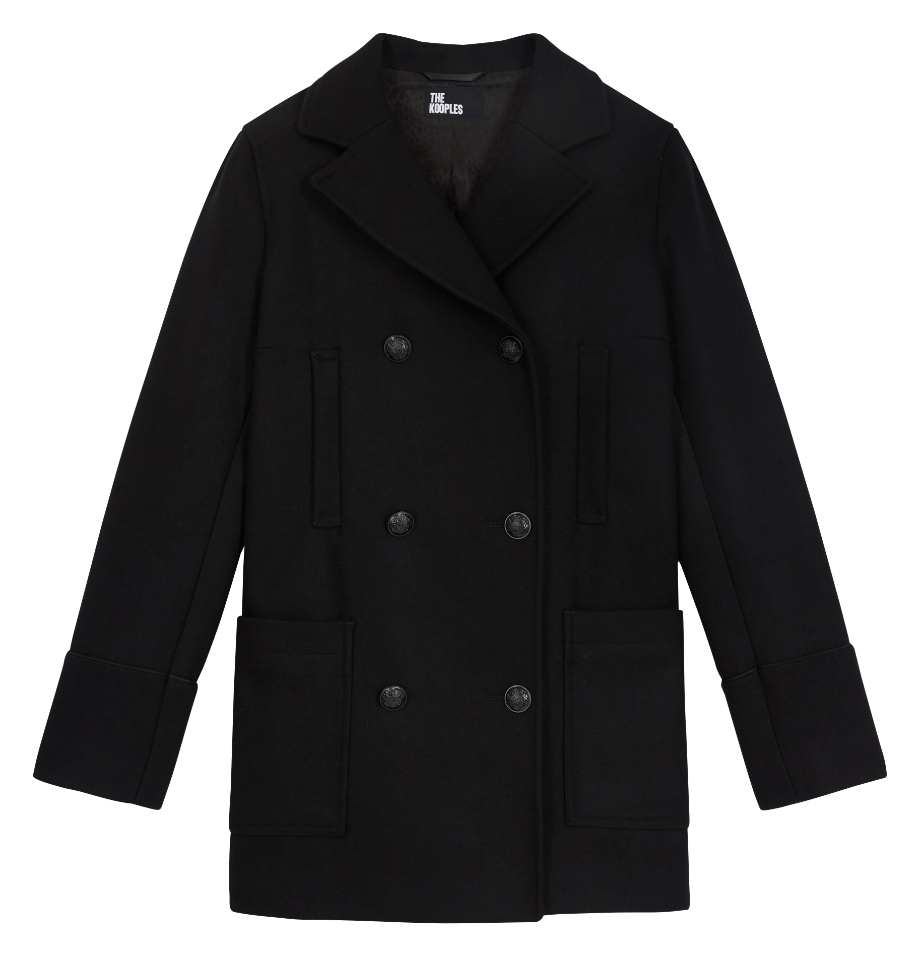 Wool Reefer Jacket Bla01 The Kooples Women Place des Tendances