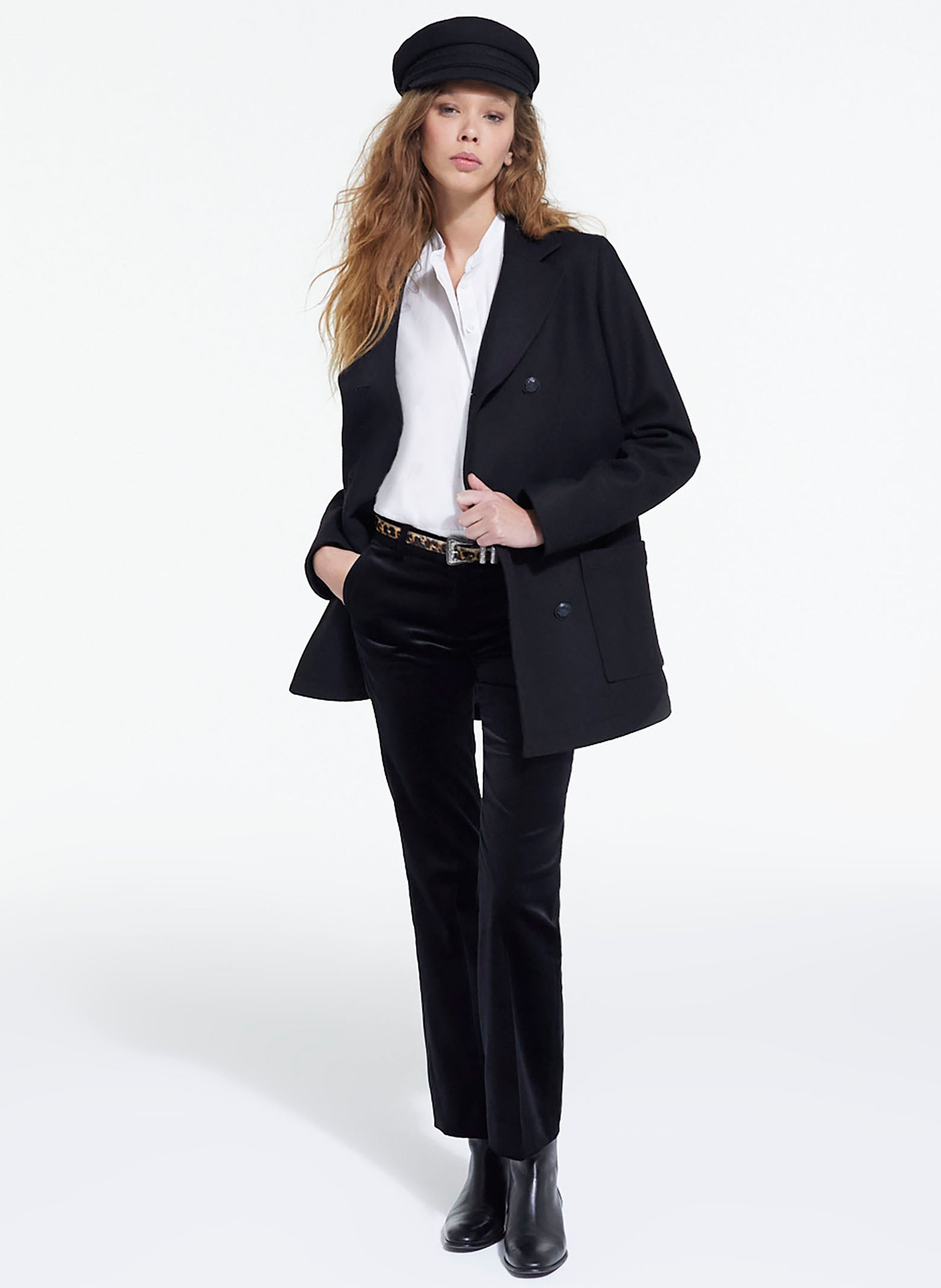 Wool Reefer Jacket Bla01 The Kooples Women Place des Tendances