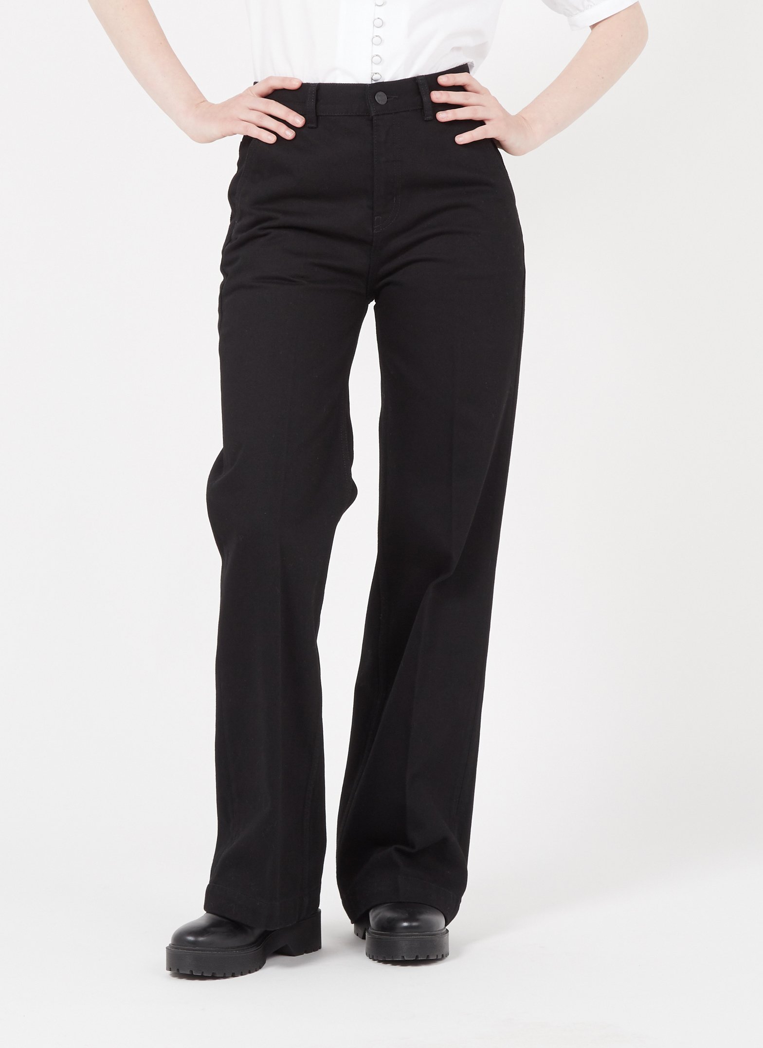 next black bootcut jeans