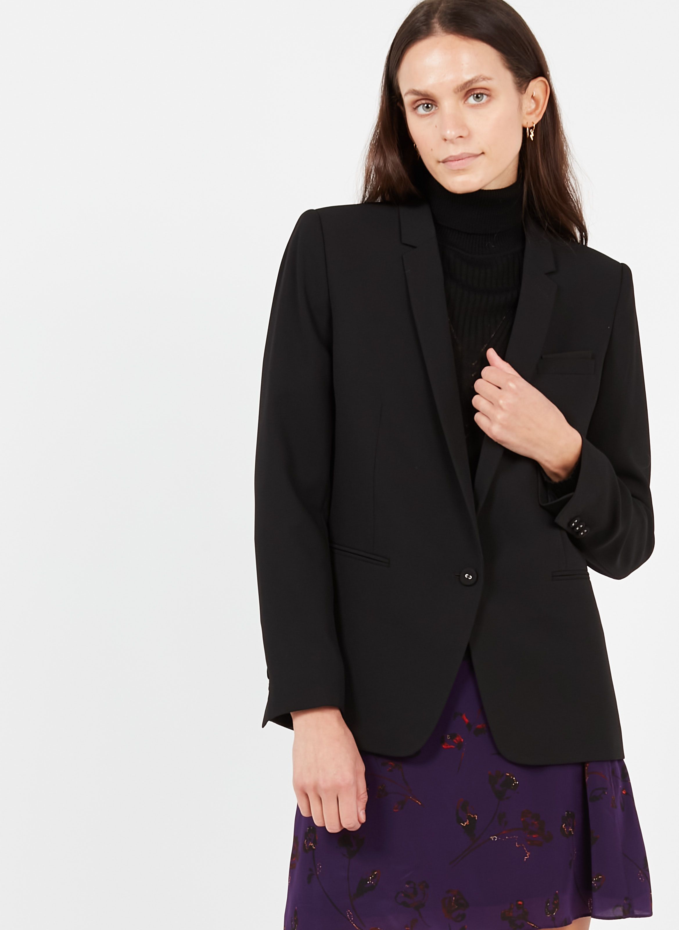 black crepe blazer