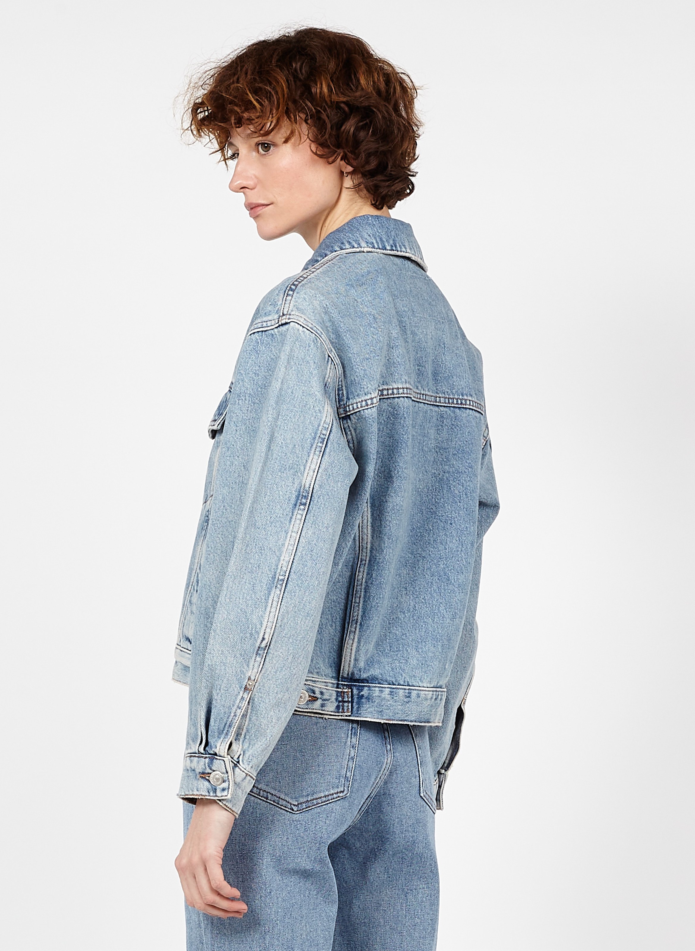 sandro eriko denim jacket