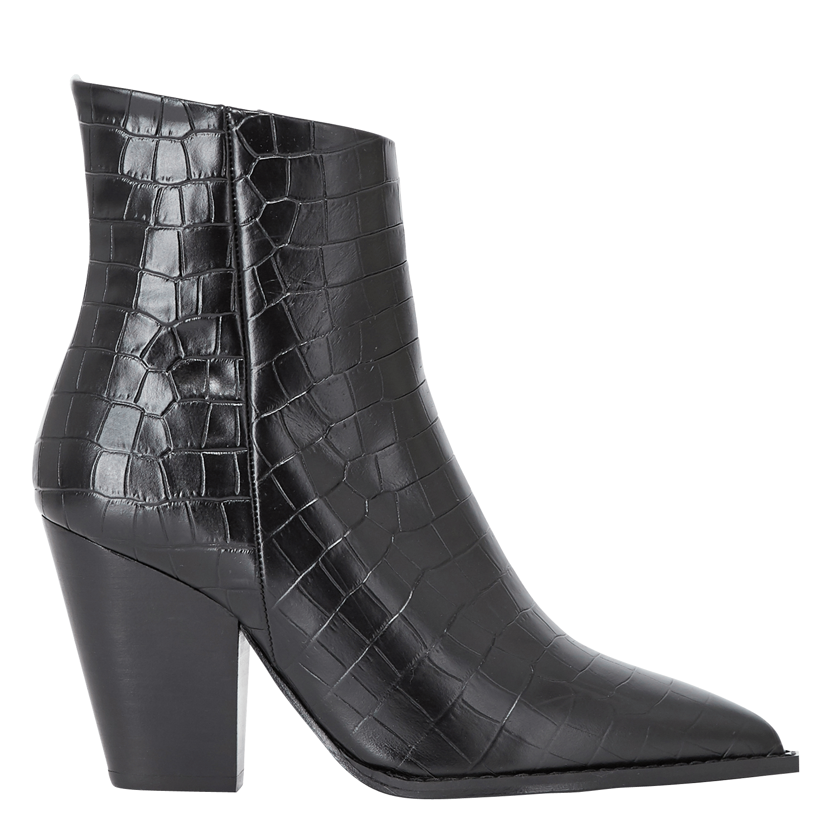 Pointed-toe Mid-calf Boots With Heel 