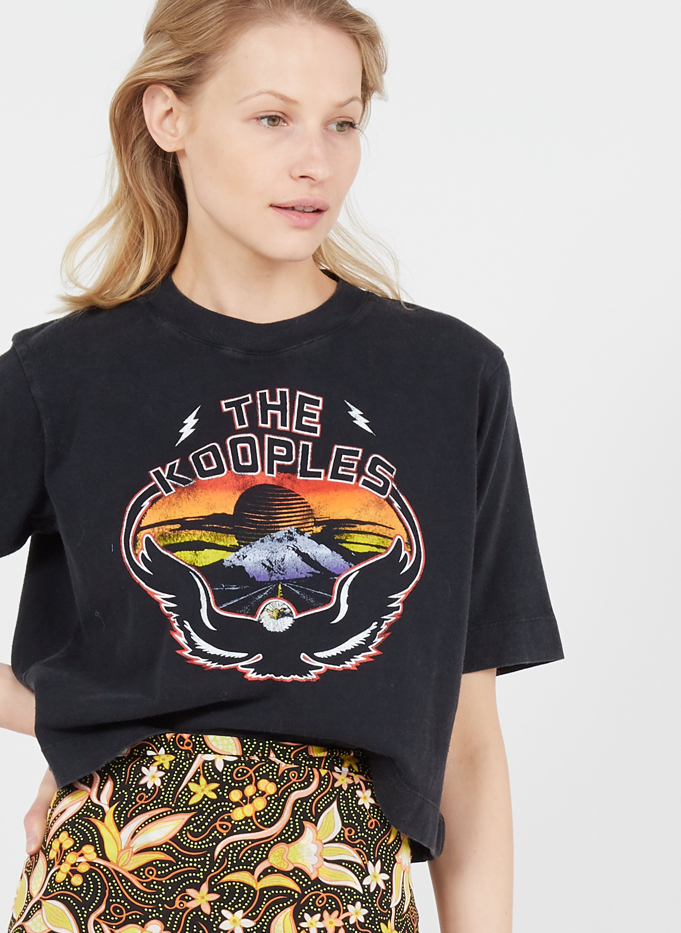 Sale Rock Screen-print Cotton T-shirt 