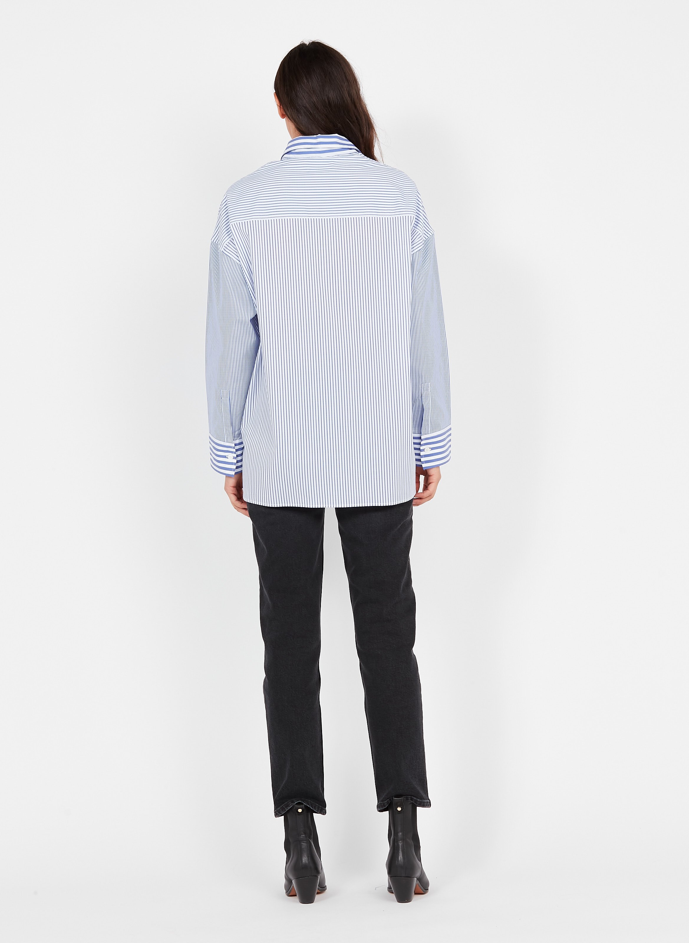 Sale Striped Cotton Shirt With Classic 