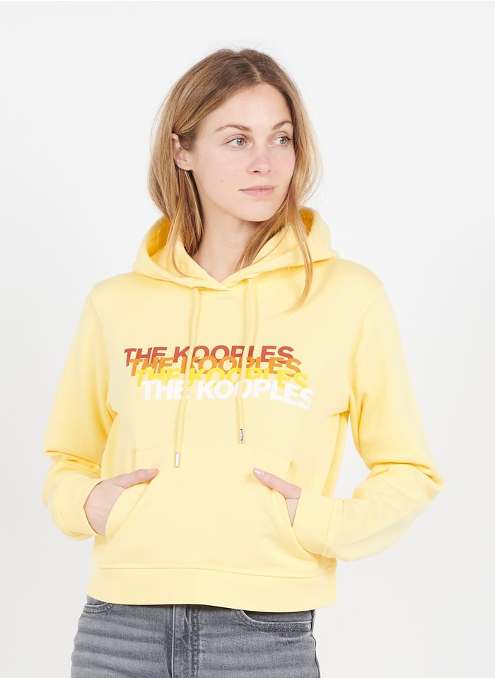 THE KOOPLES Yellow Triple logo hoodie