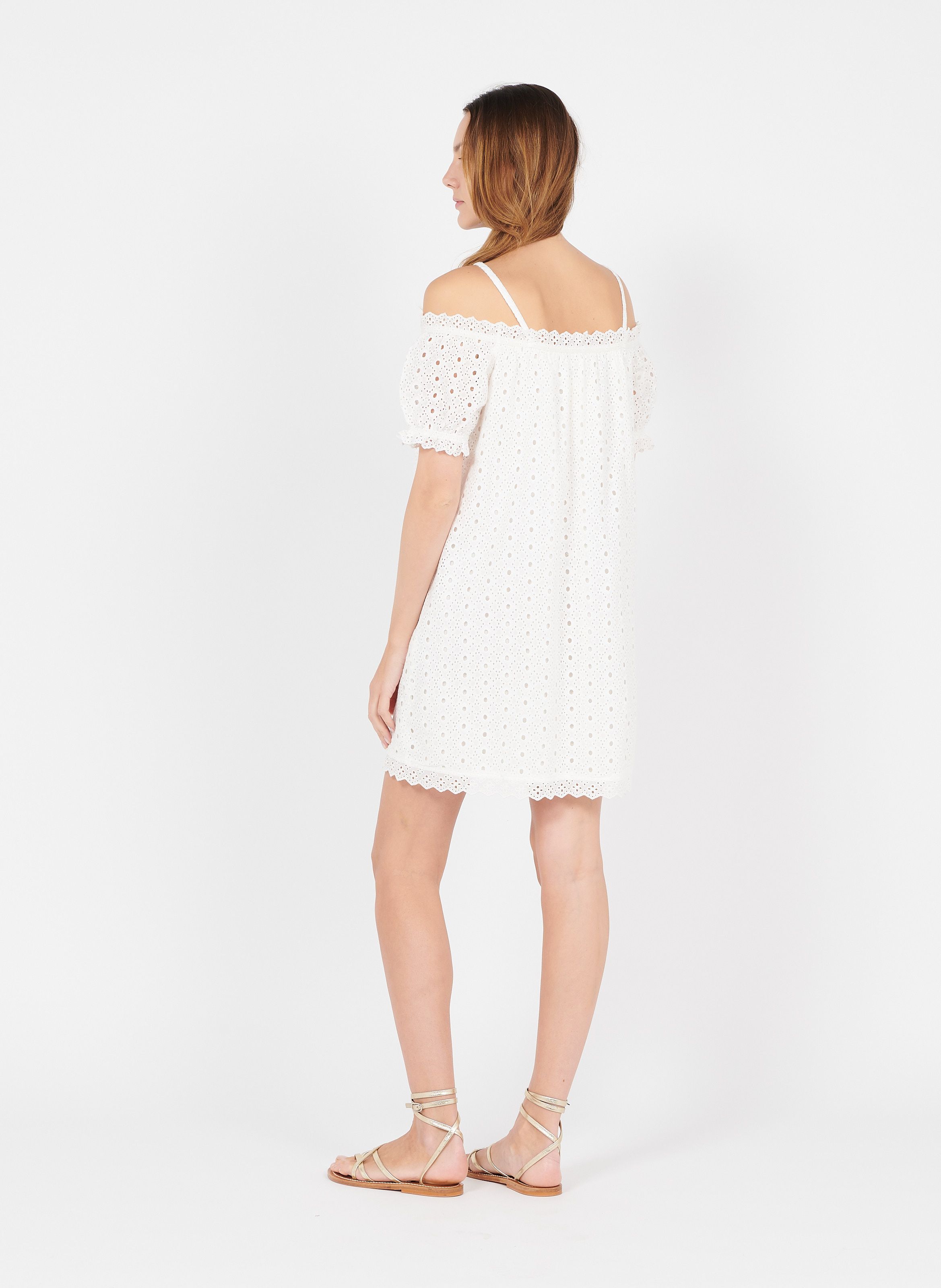 opt white eyelet dress