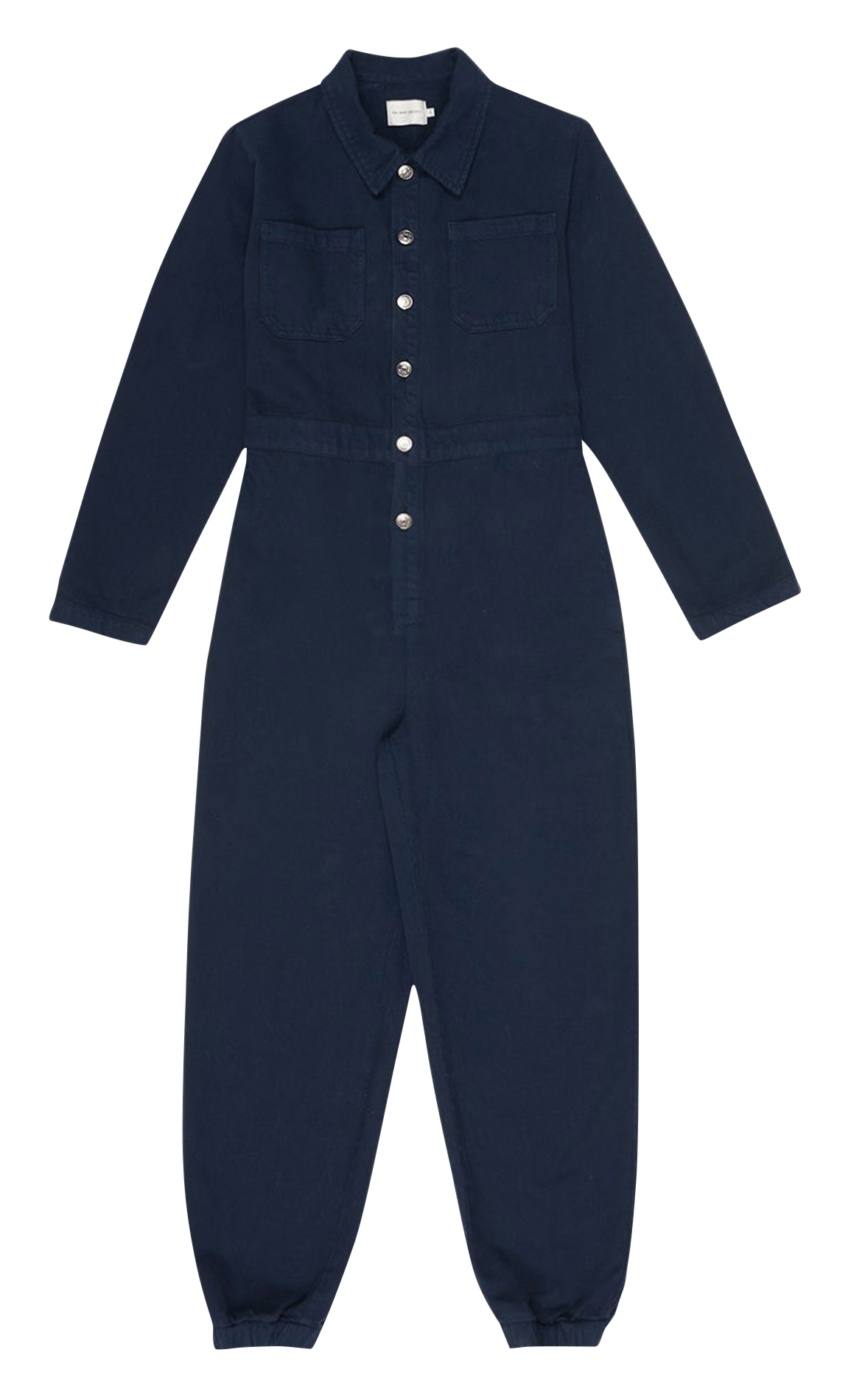 Cotton Jumpsuit With Classic Collar Navy The New Society Women