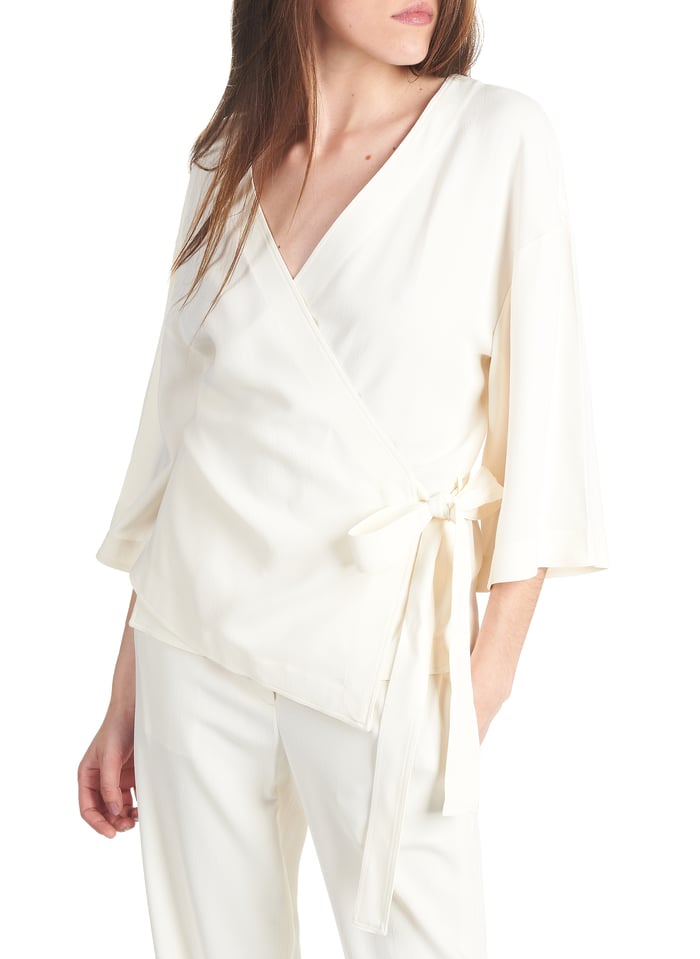 Crepe Wrap Over Top Ivory Theory Women Place Des Tendances Crepe Wrap Over Top Ivory Theory Women Place Des Tendances