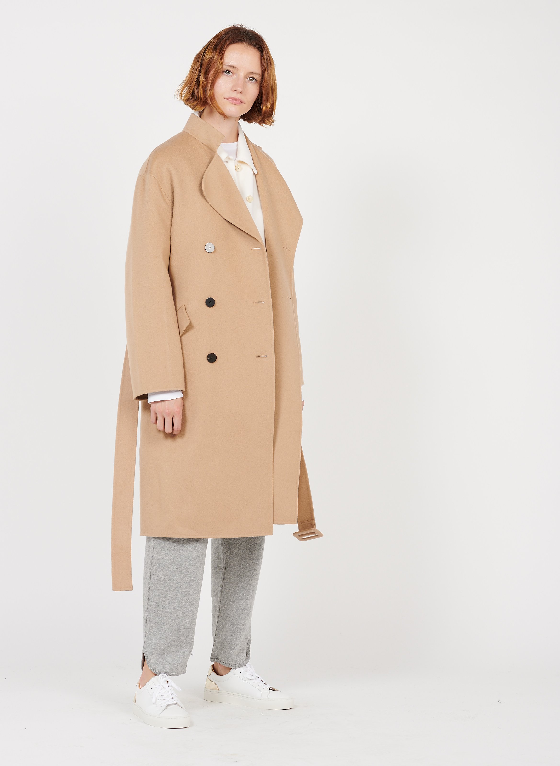 theory beige coat