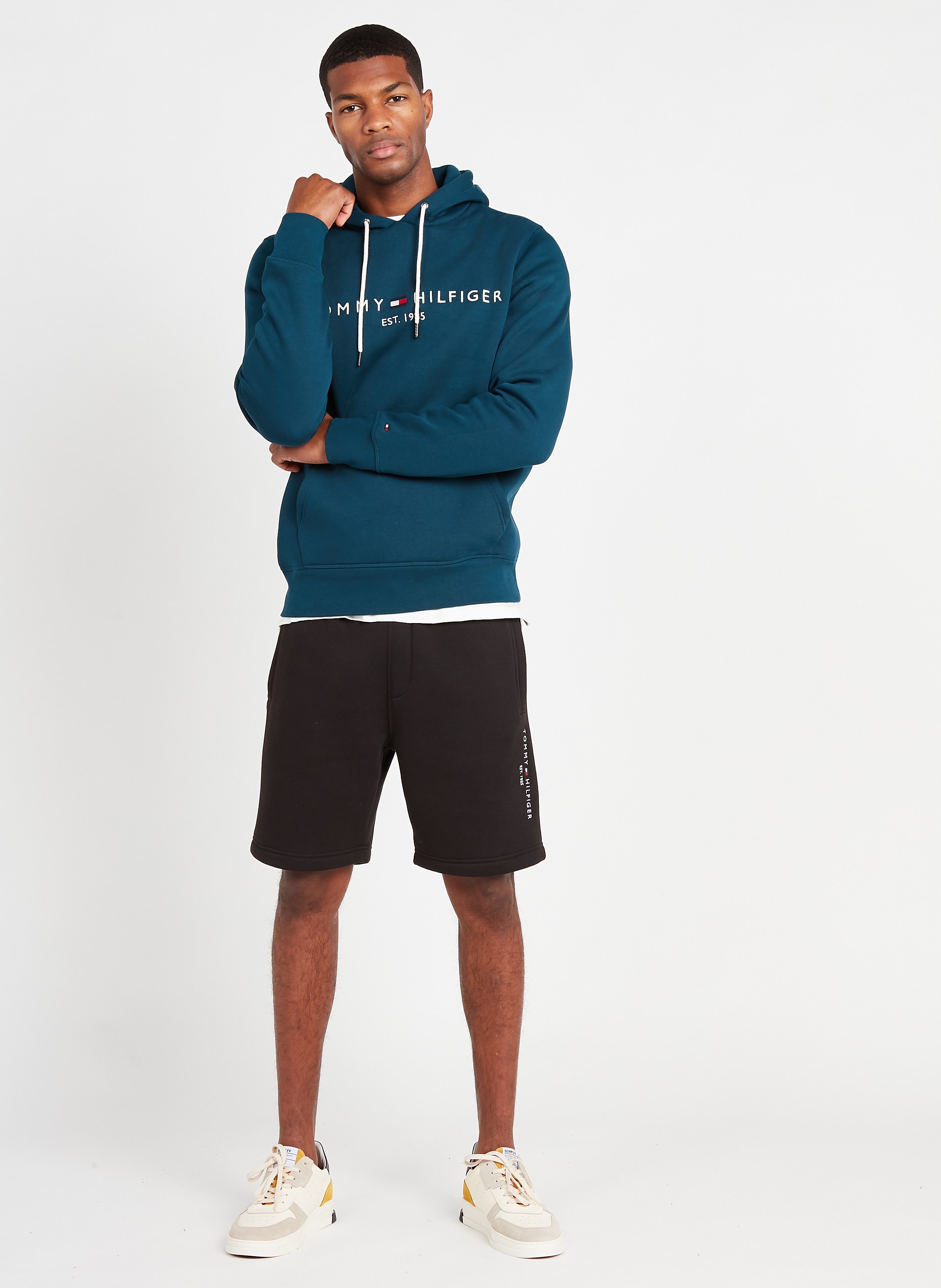 Embroidered Organic Cotton-blend Shorts 