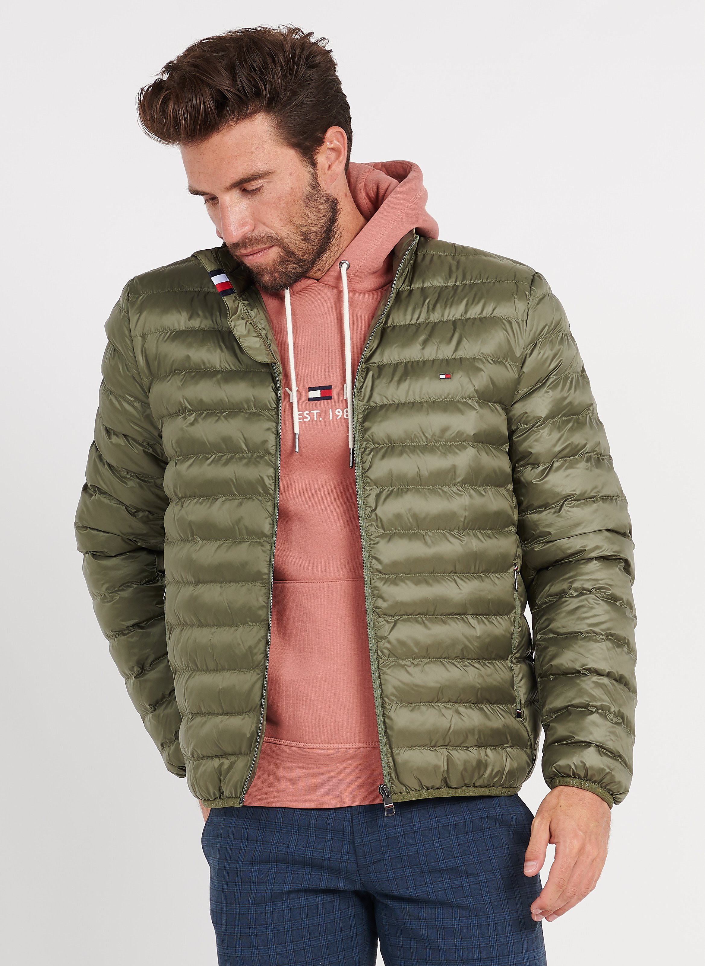 padded jacket green