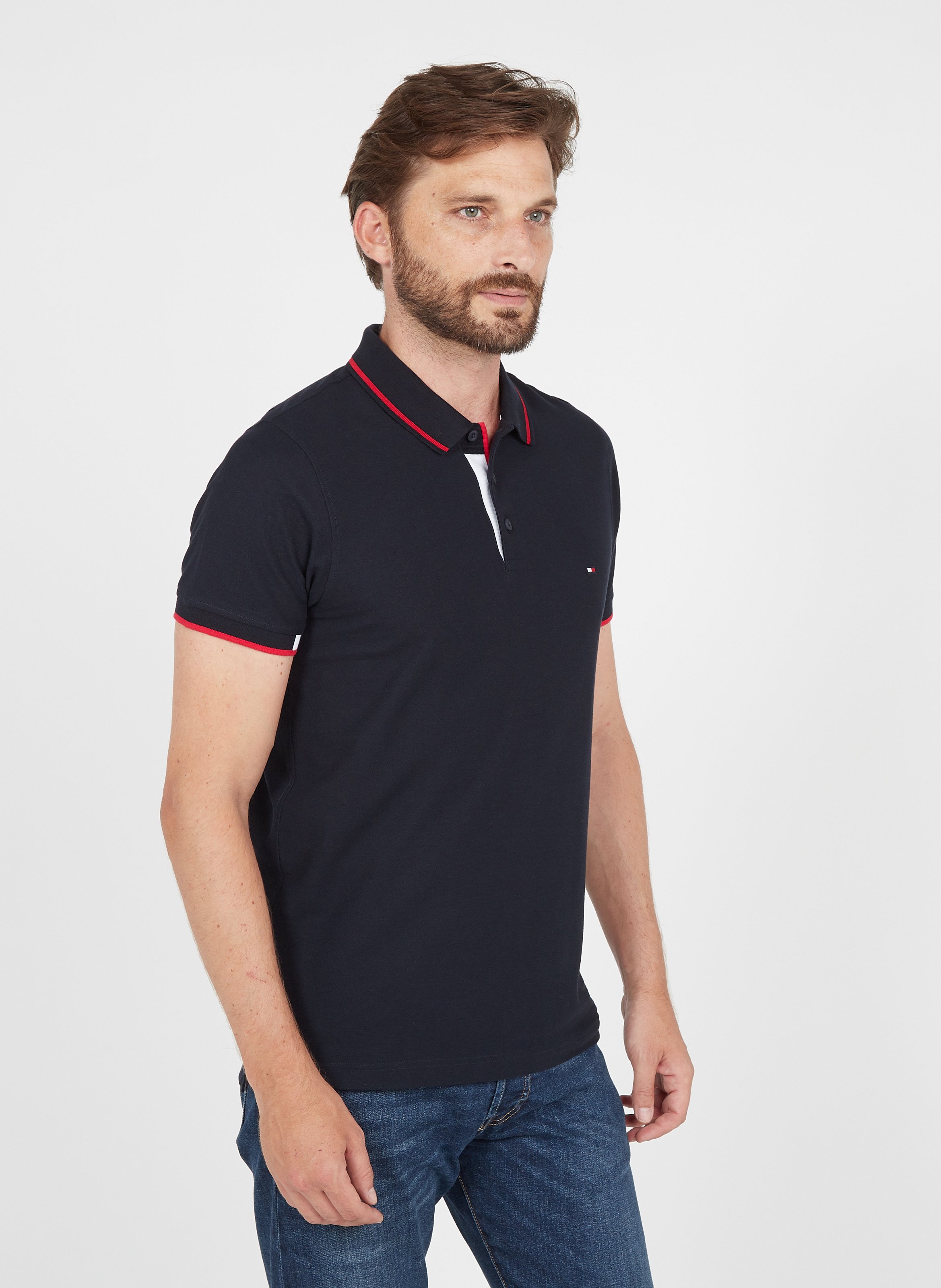 tommy slim polo