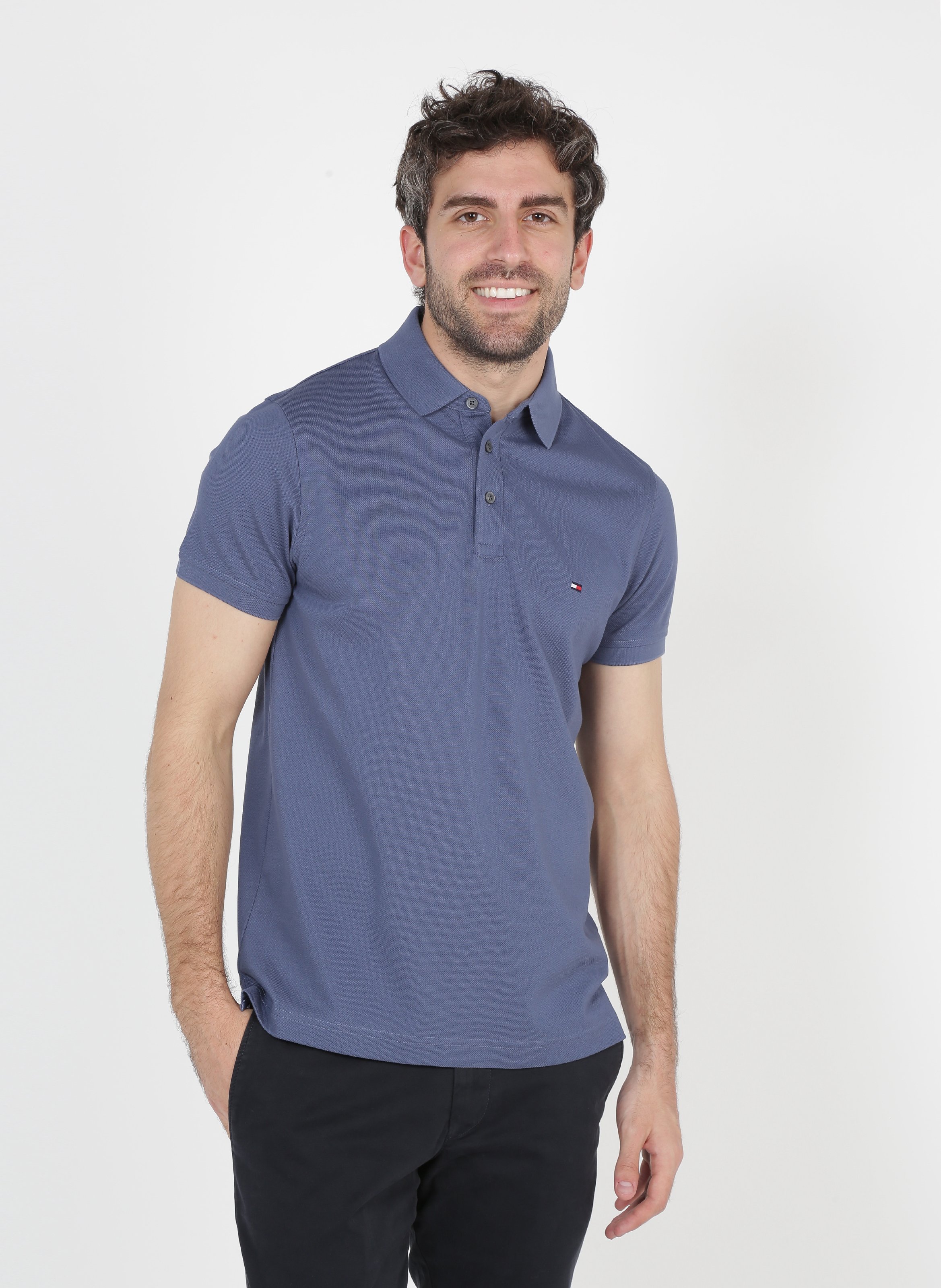 tommy hilfiger navy polo shirt