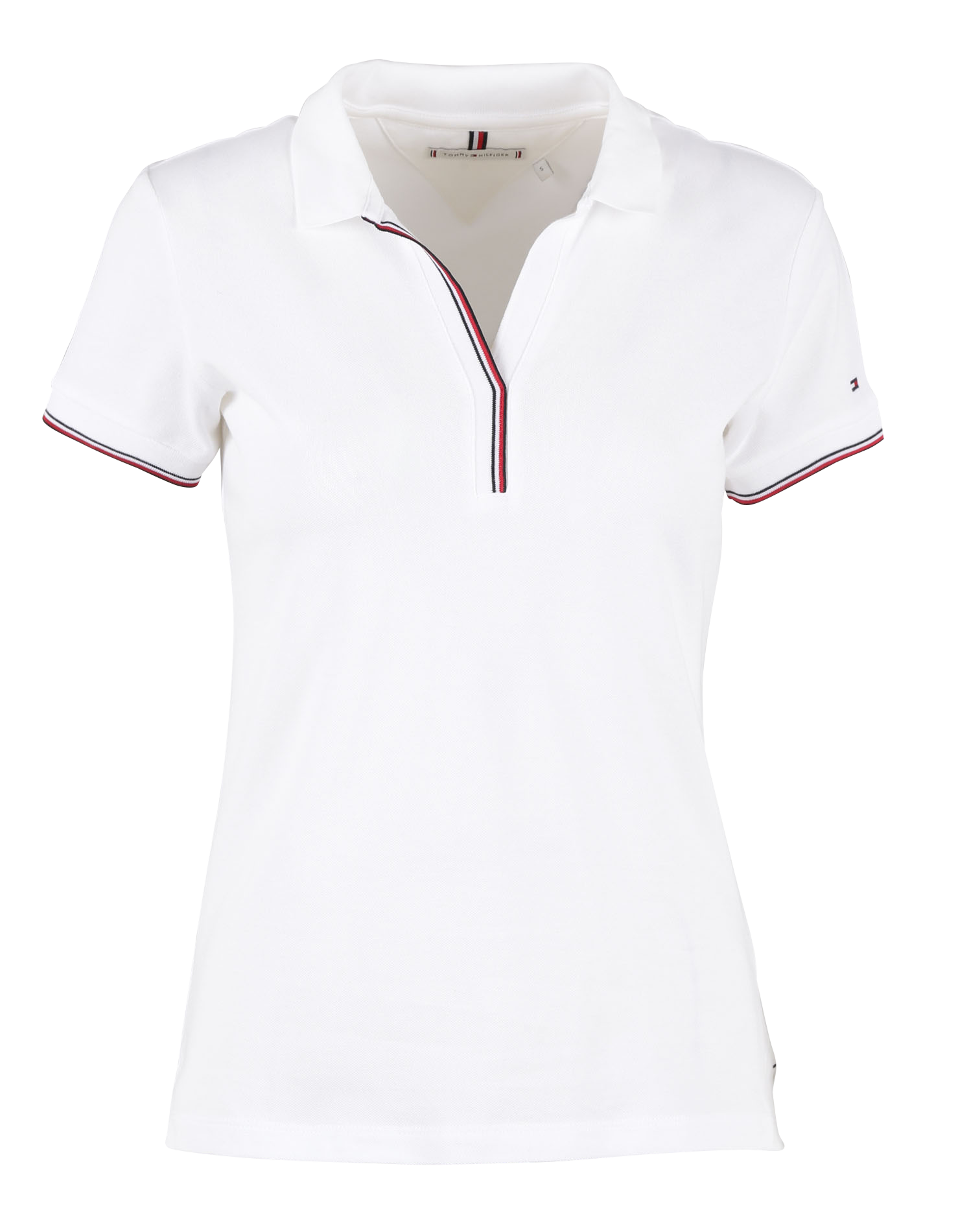 white v neck polo shirt