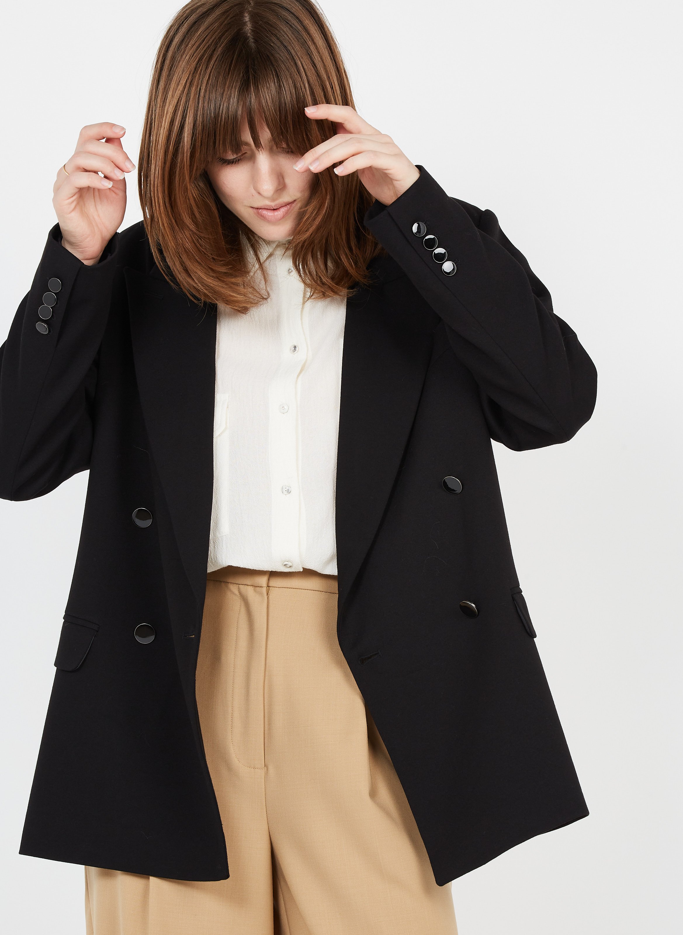 tailored black jacket