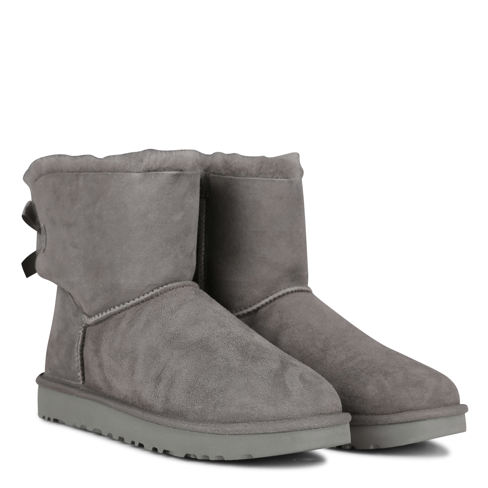 black boots with grey fur