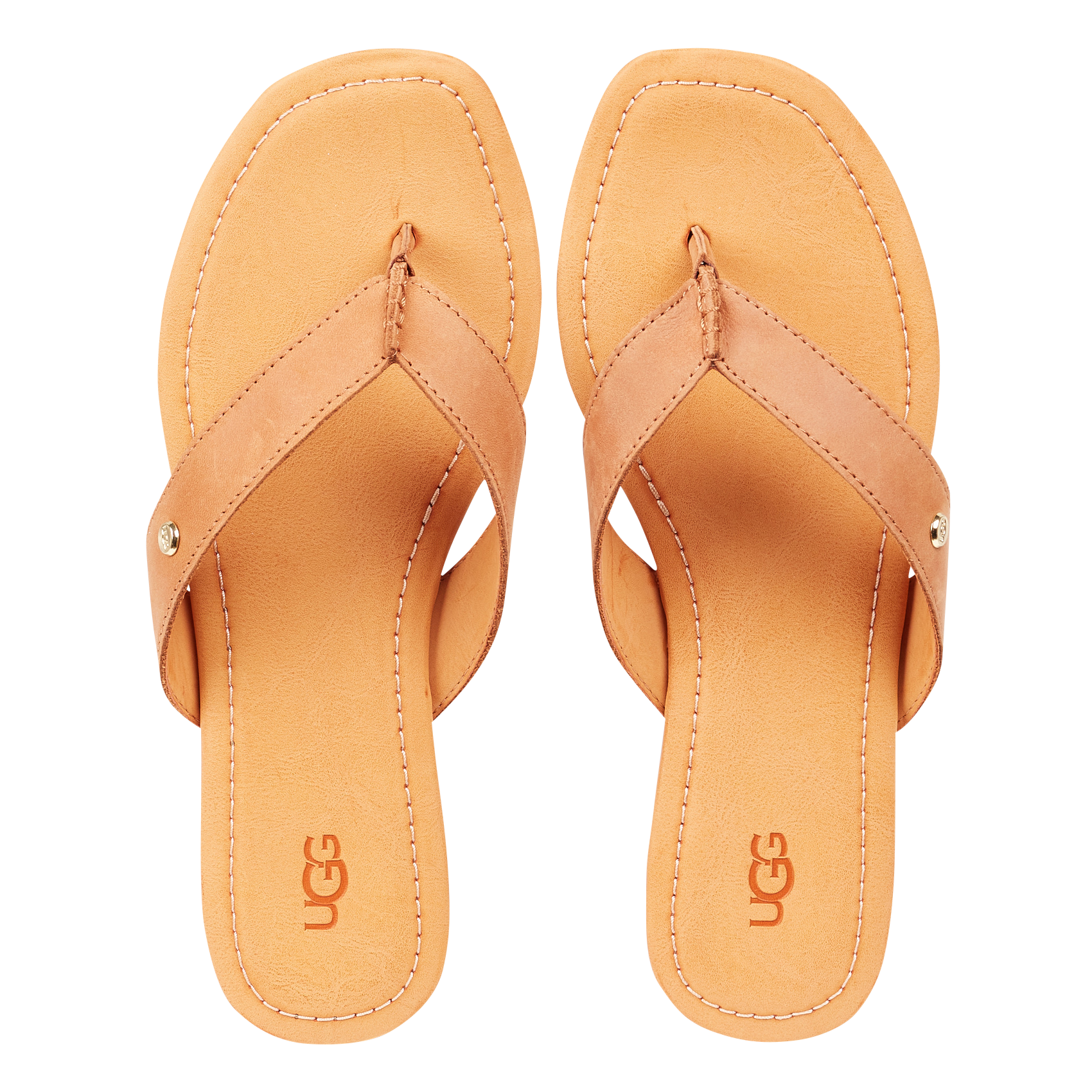 Leather Flip-flops Almond Ugg - Women 