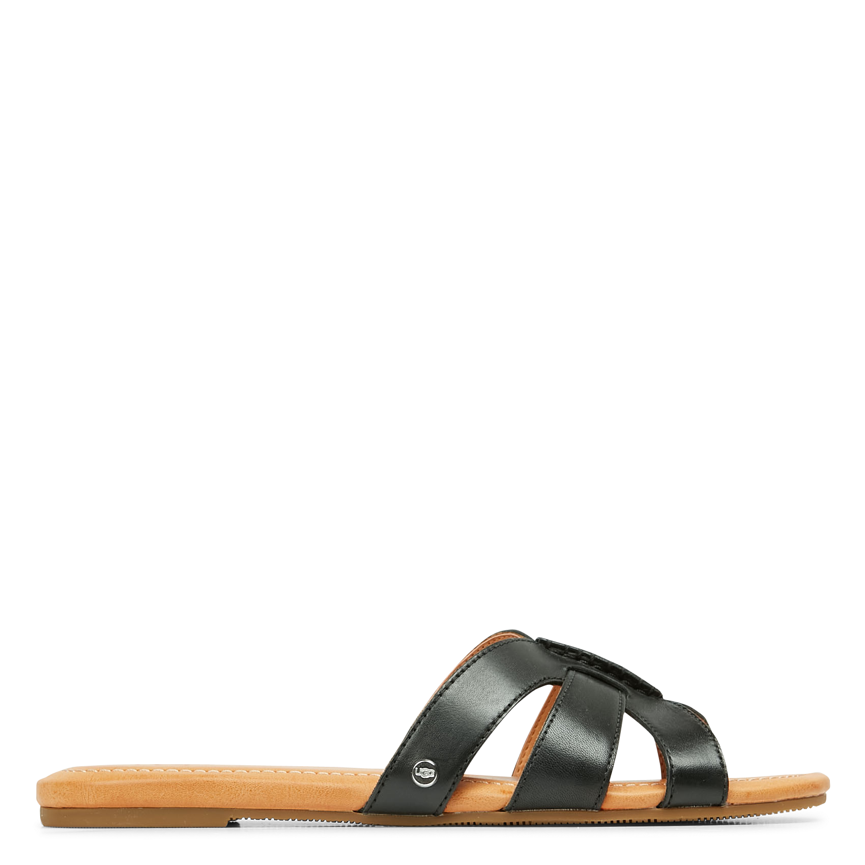 ugg black leather sandals