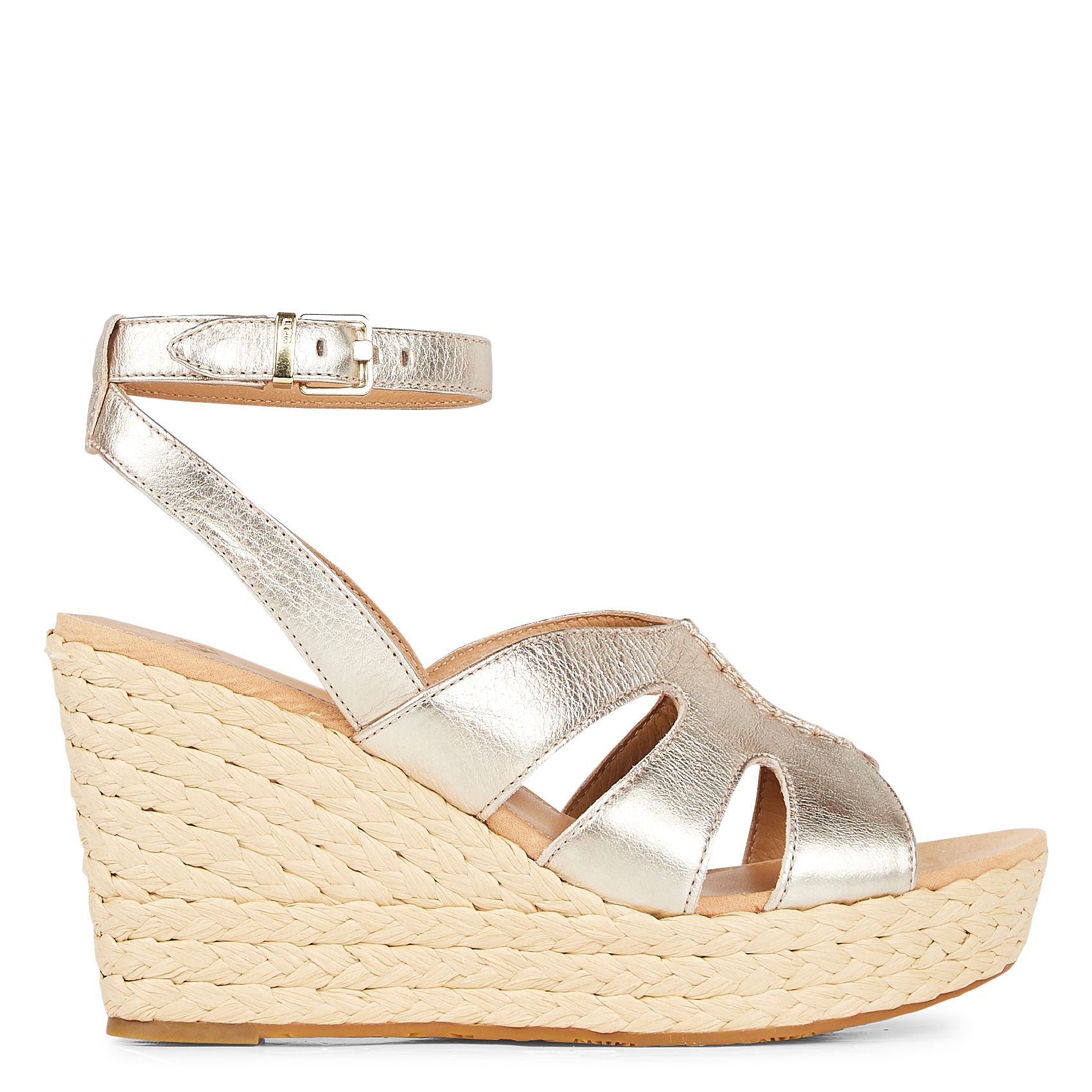 ugg gold wedge sandals