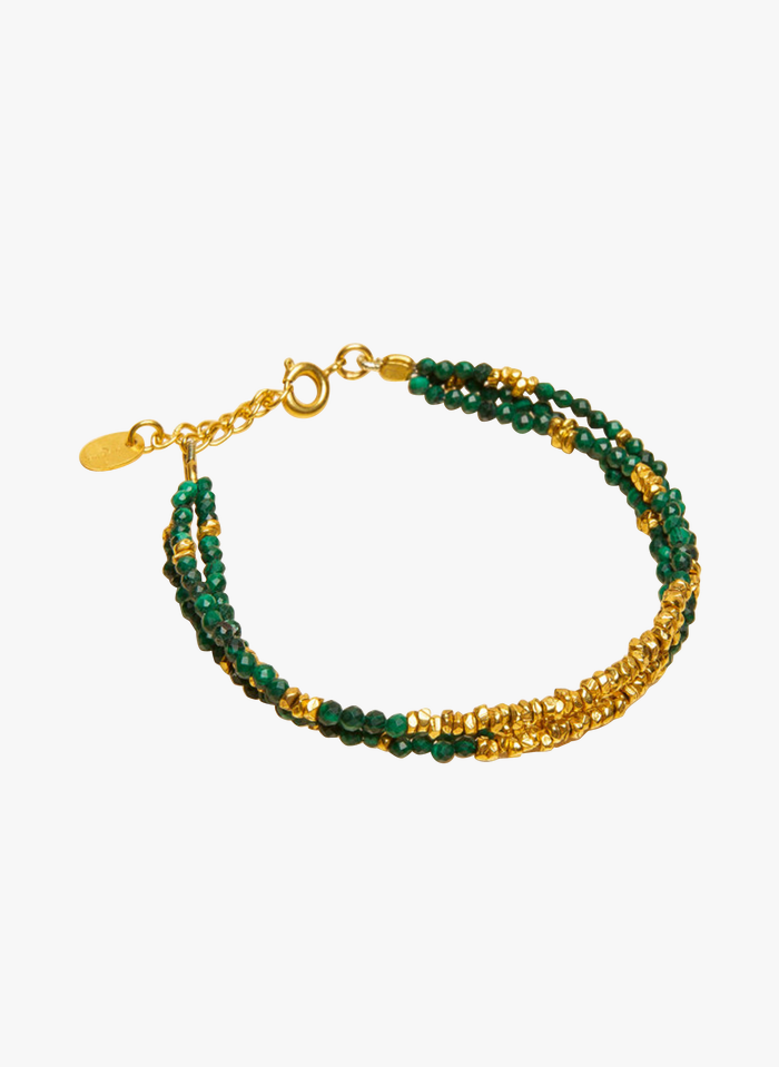UNE A UNE Green Triple-stacked bracelet