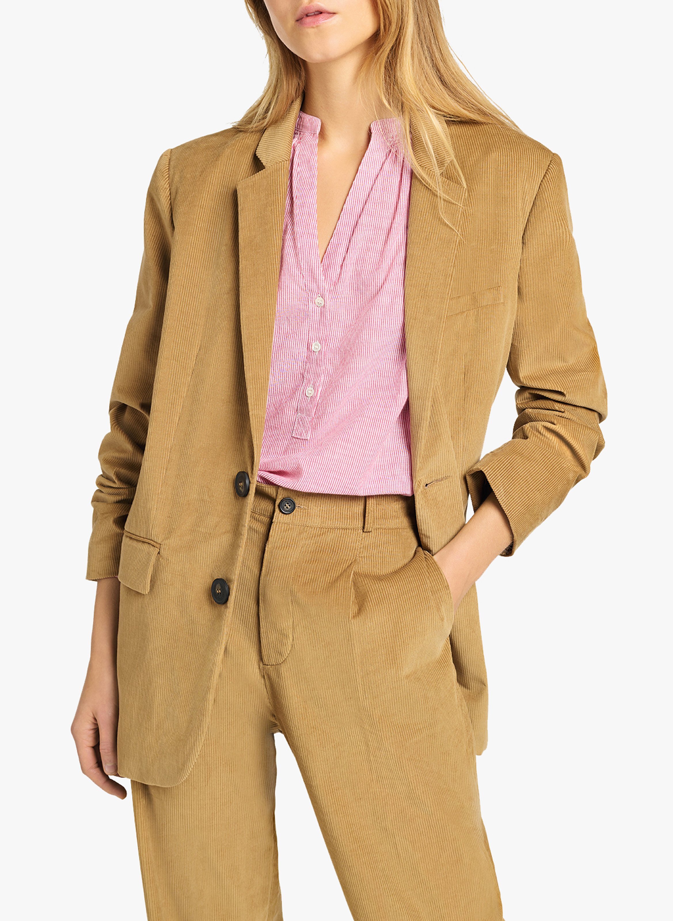 womens beige corduroy jacket