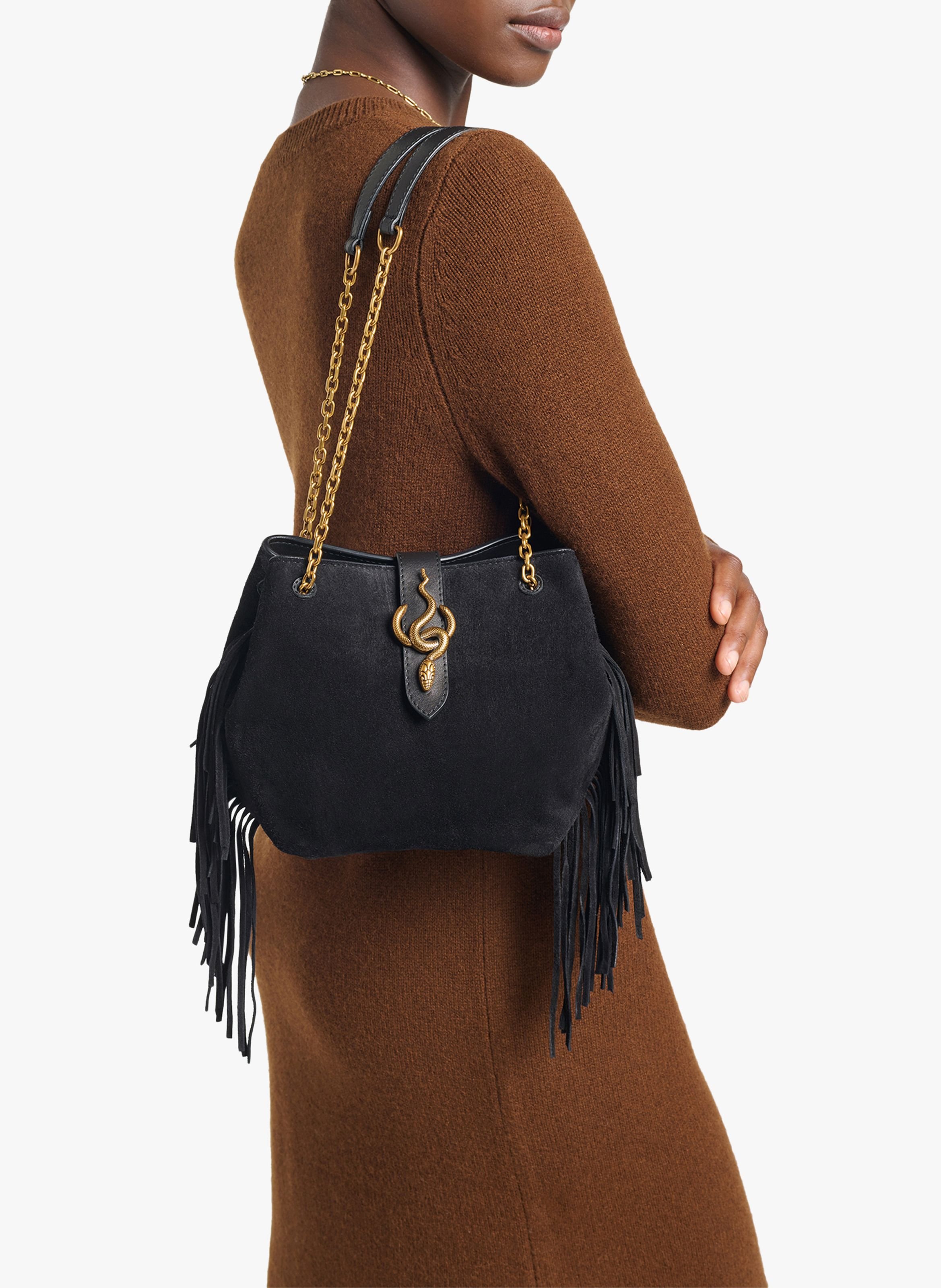 Leather Shoulder Bag Noir Vanessa Bruno Women Place des Tendances