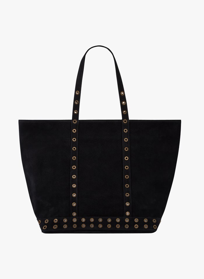 Sac vanessa bruno cuir noir oeillets sales