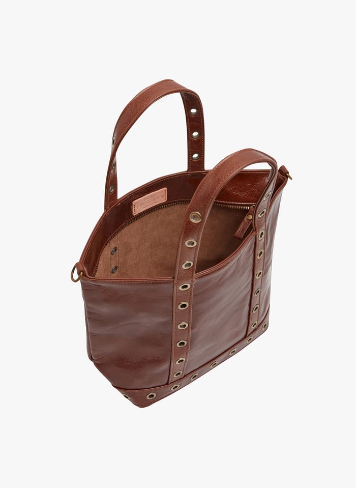 Leather Tote Bag With Eyelets Havane Vanessa Bruno Women Place
