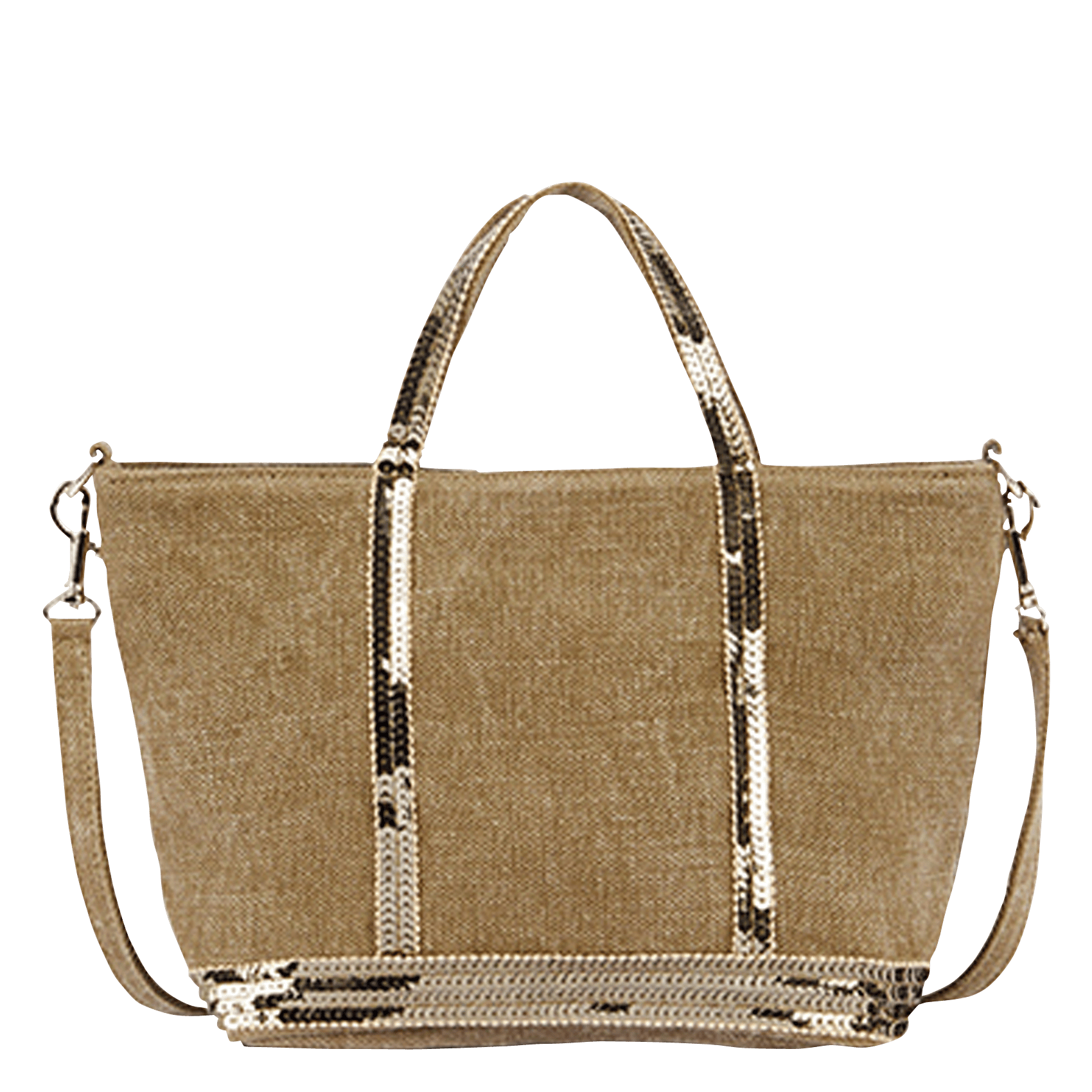 Sac Fourre-tout Vanessa Bruno Kaki - Taille M (42x29x15 Cm) - Paillettes - Occasion