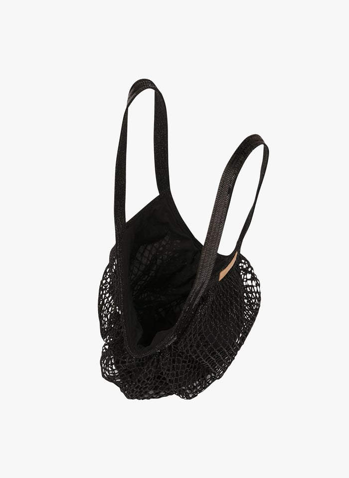 Organic Cotton Net Bag Noir Vanessa Bruno Women Place des