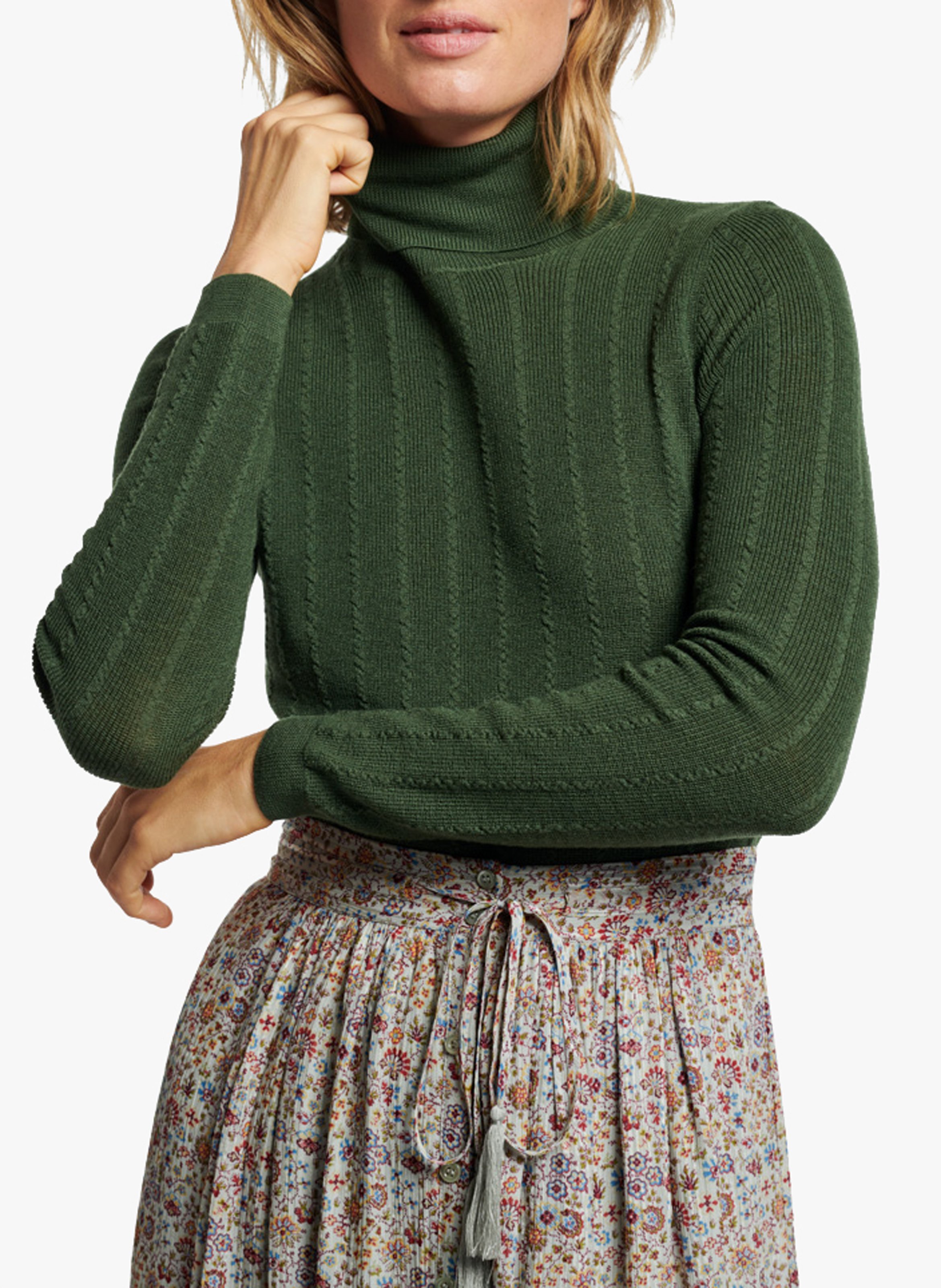 olive green turtleneck