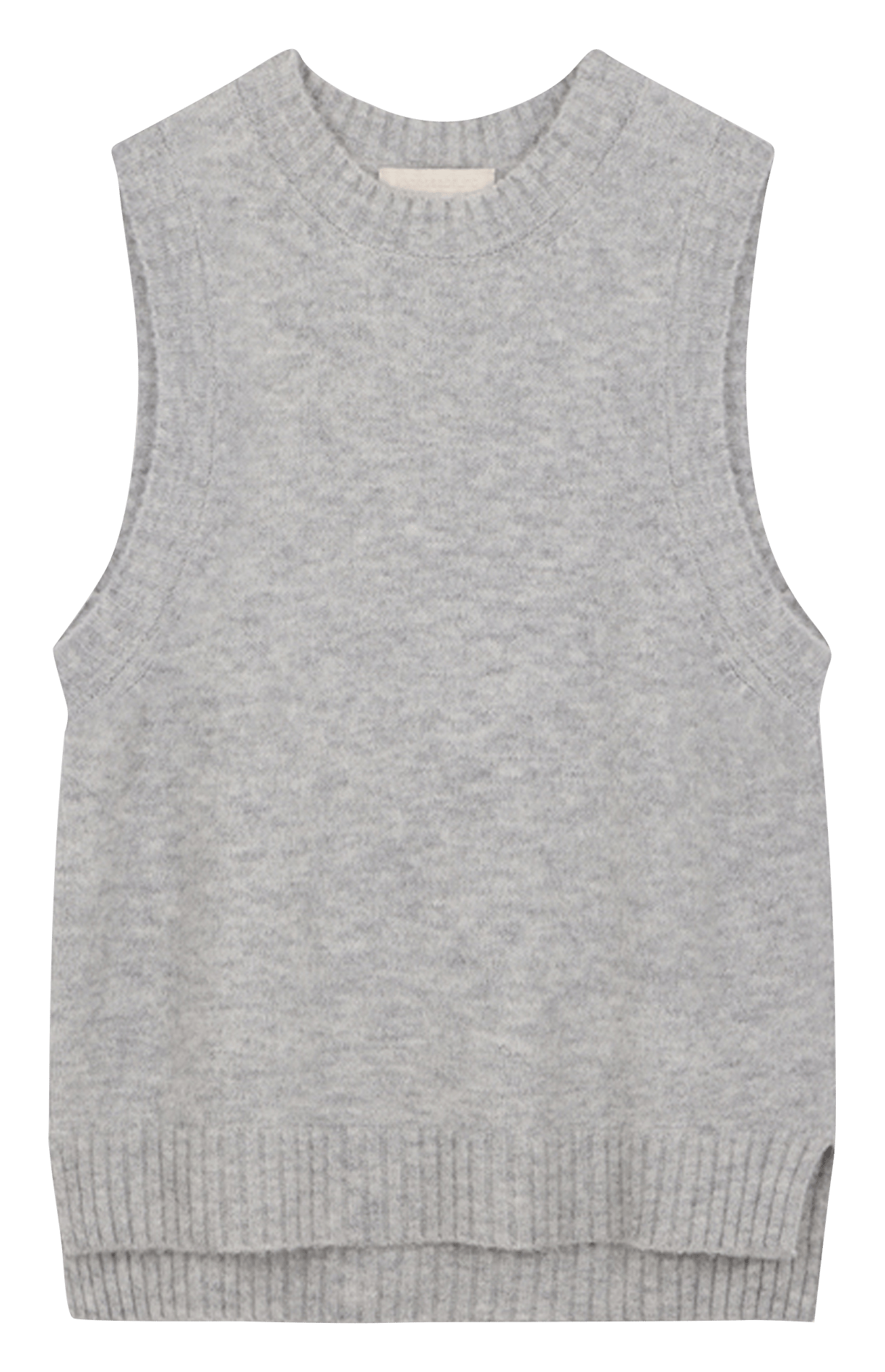 black and white sleeveless jumper