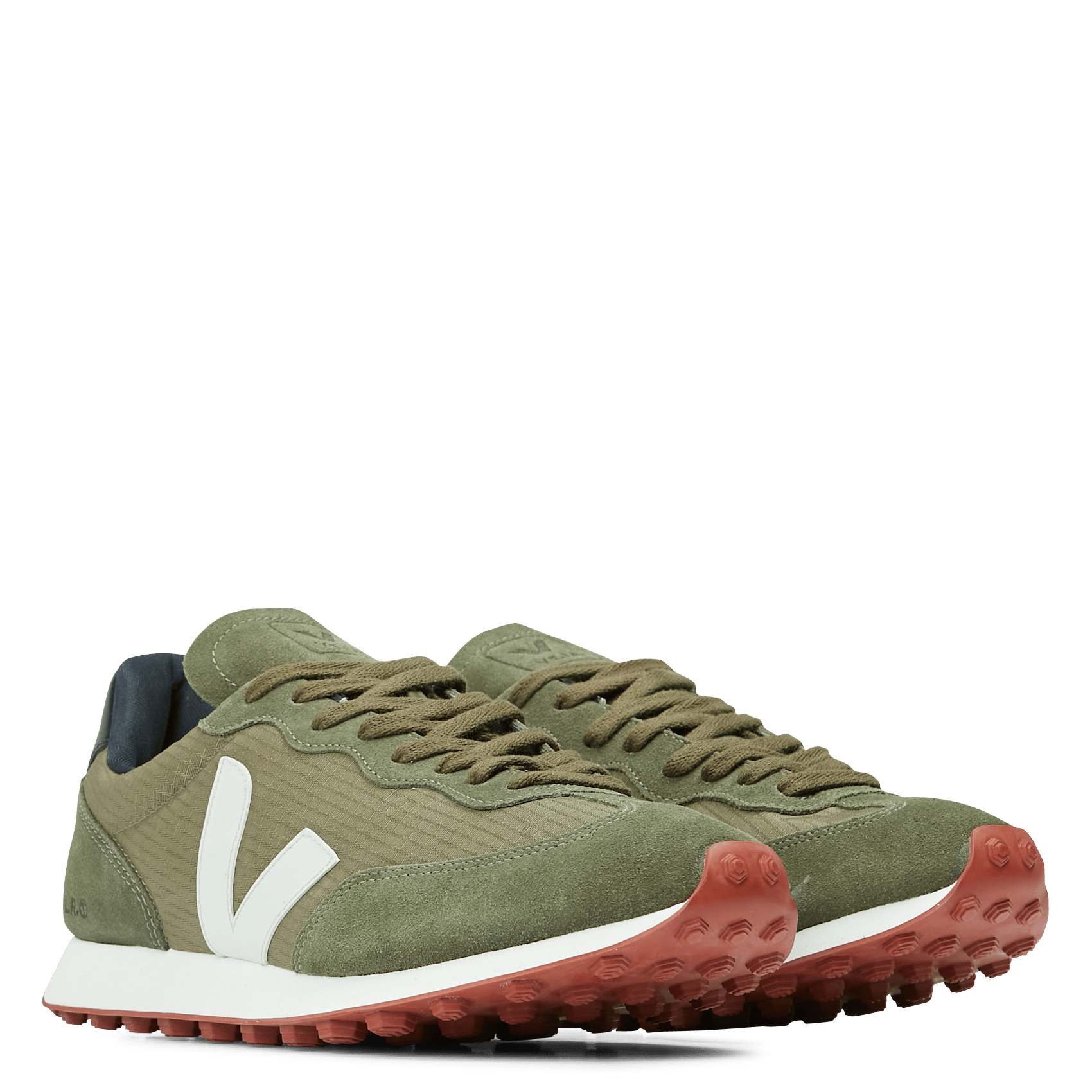 Veja Rio Branco Ripstop Mens Khaki / Pearl Trainers